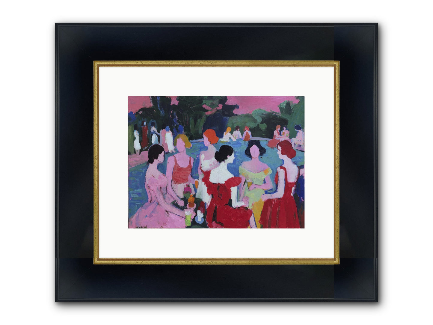 A Bond Painted In Sunset Framed Print - Wide Black w/Gold 12x9
