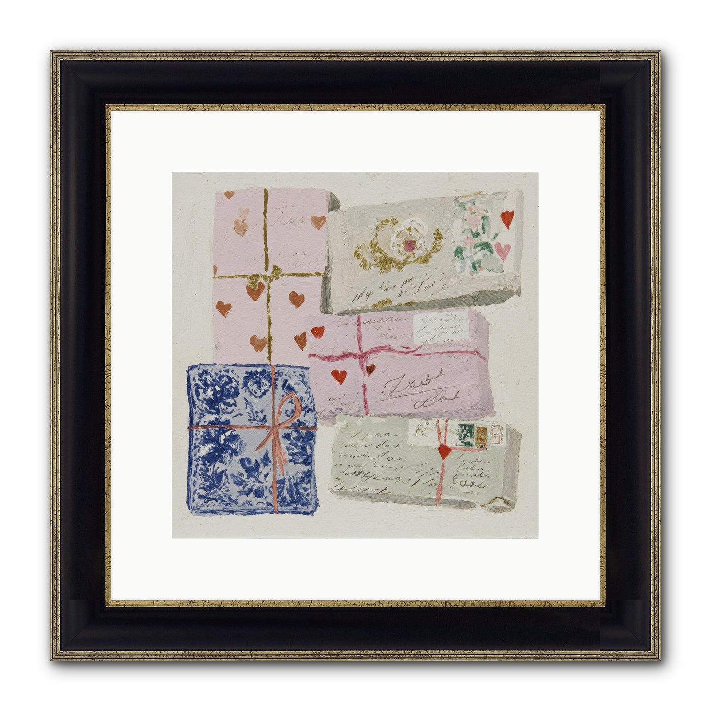 A Cabinet Of Partial Miracles Framed Print - Black & Gold 12x12