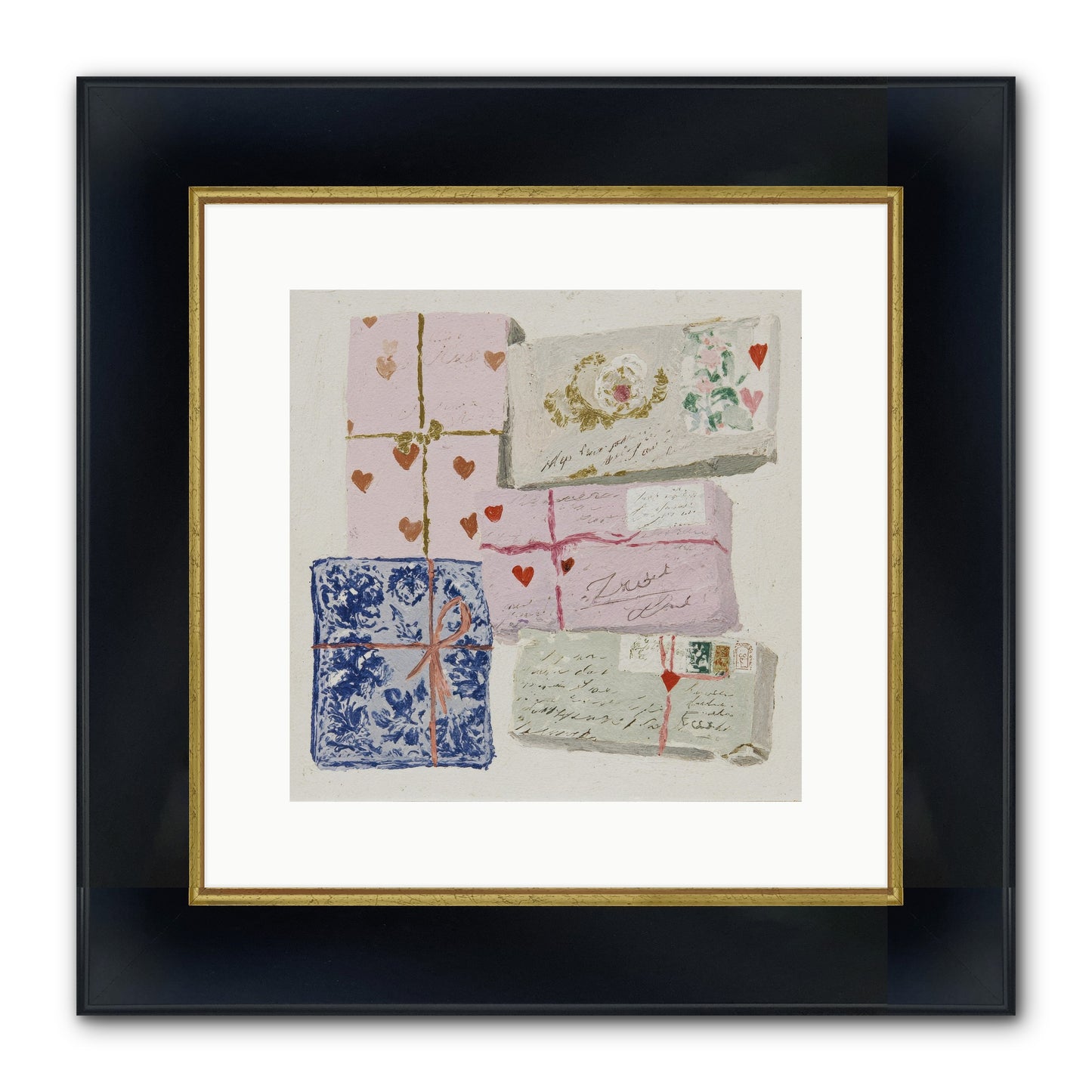 A Cabinet Of Partial Miracles Framed Print - Wide Black w/Gold 12x12