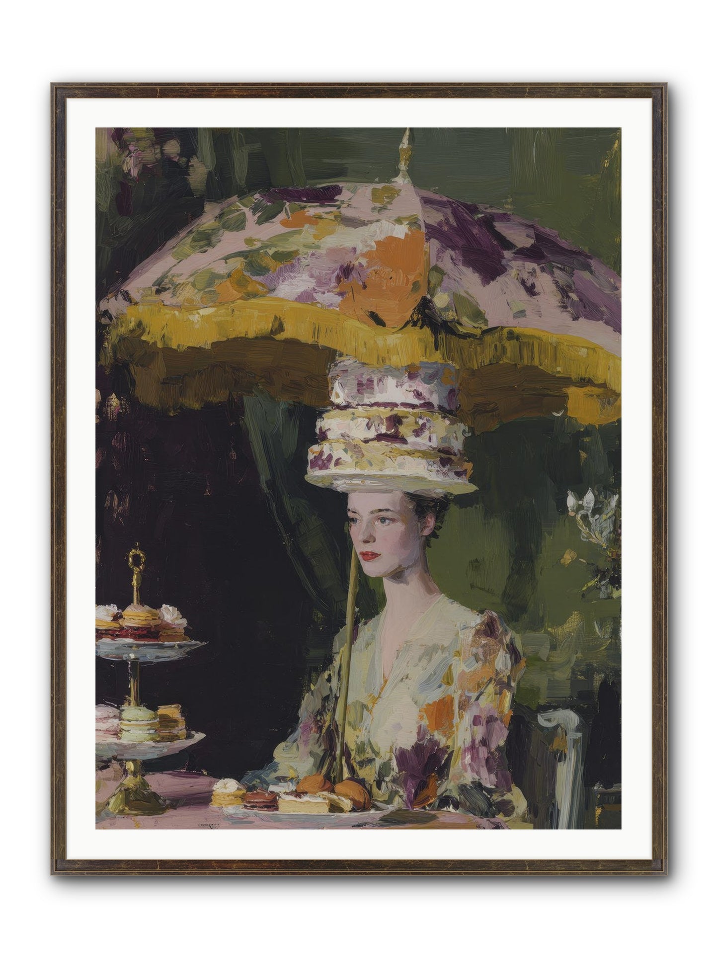 A Catalog Of Ponderous Pleasures Framed Print - Slimwoods Black/Gold 36x48