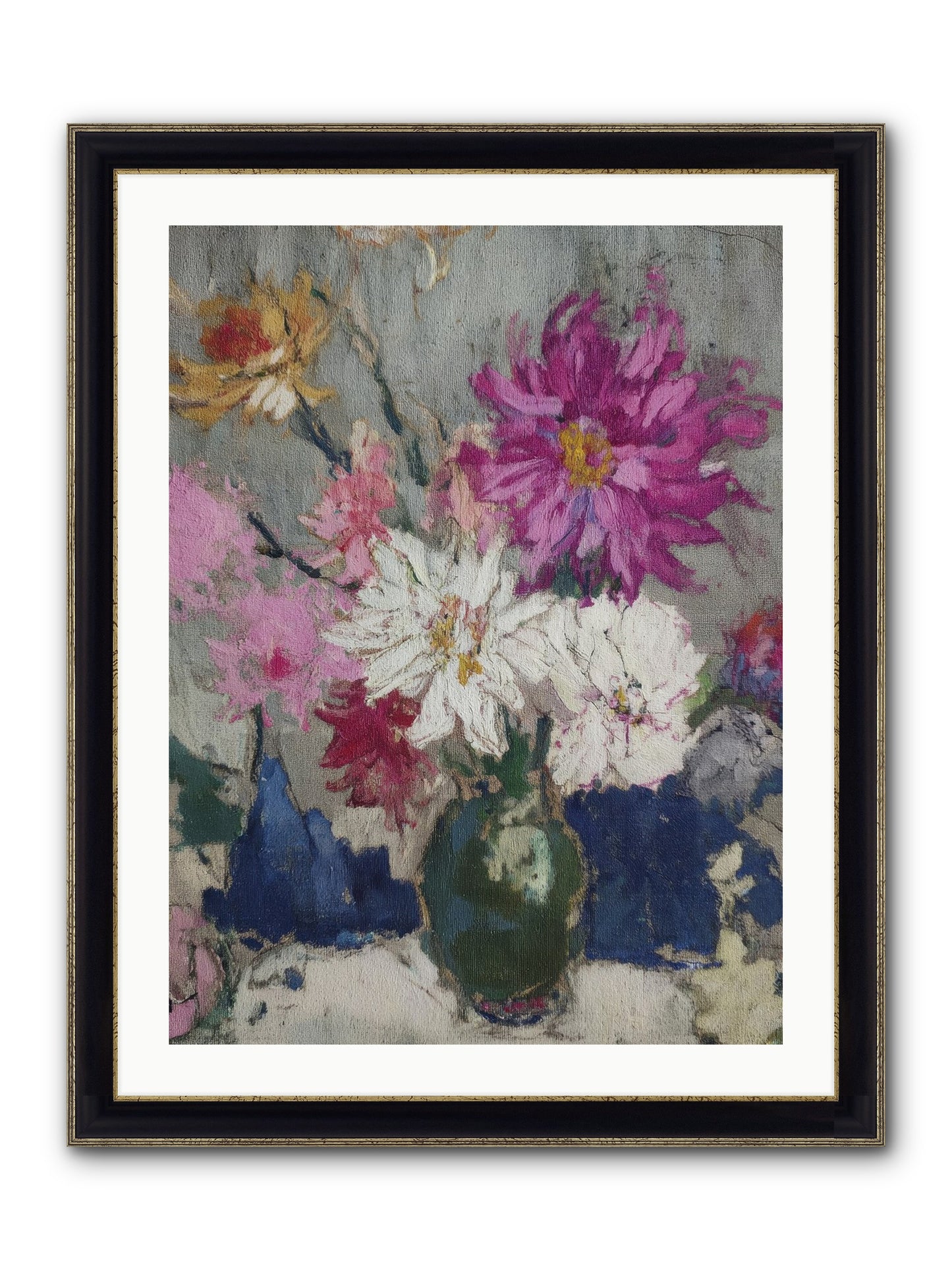 A Chronicle Of Blooming Framed Print - Black & Gold 24x32
