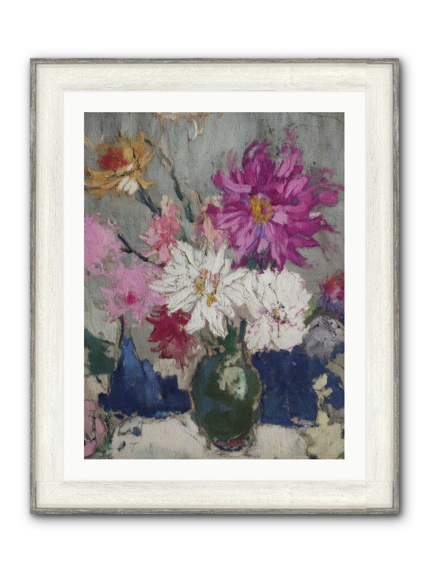A Chronicle Of Blooming Framed Print - Driftwood White 24x32