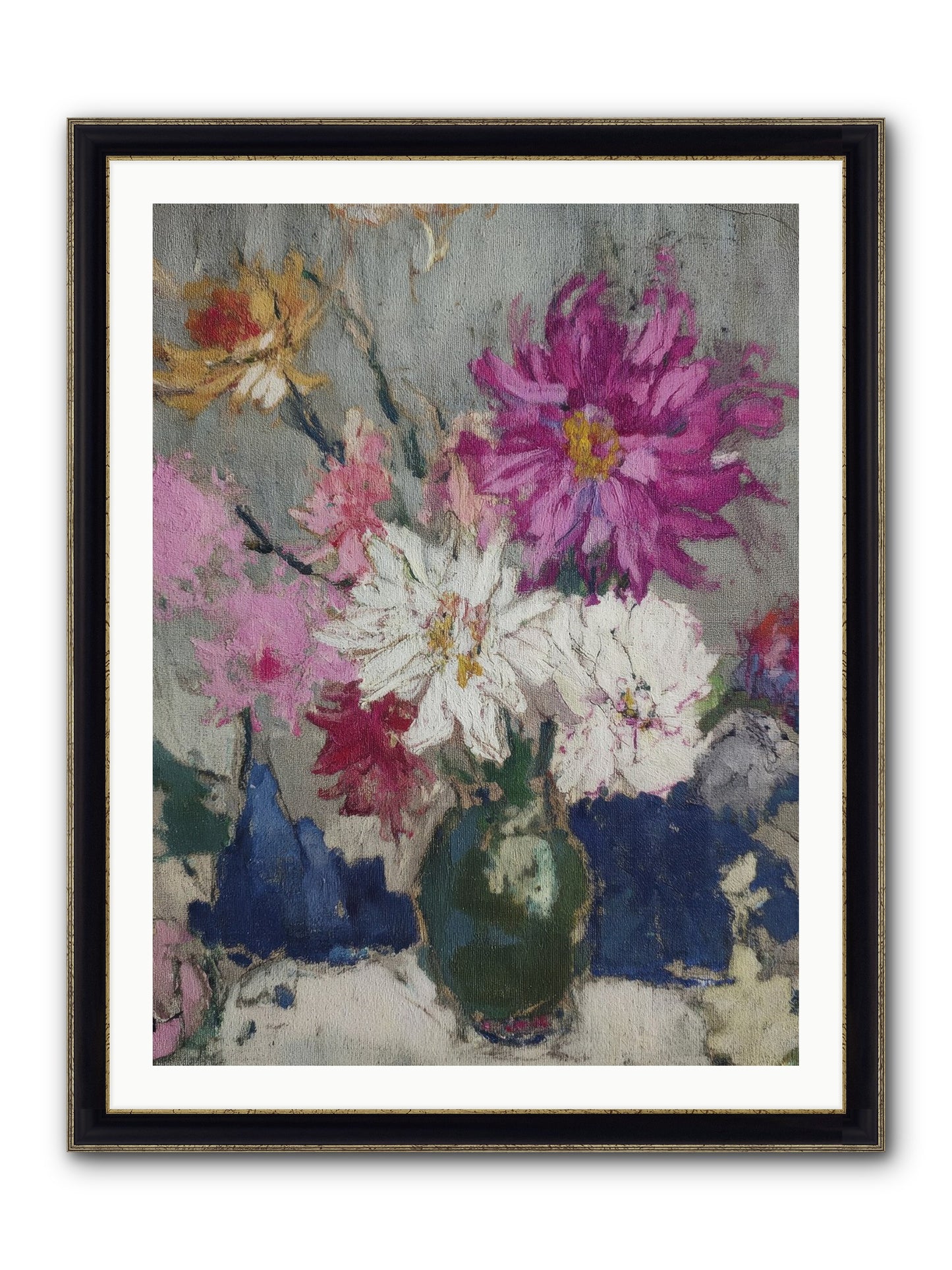A Chronicle Of Blooming Framed Print - Black & Gold 30x40