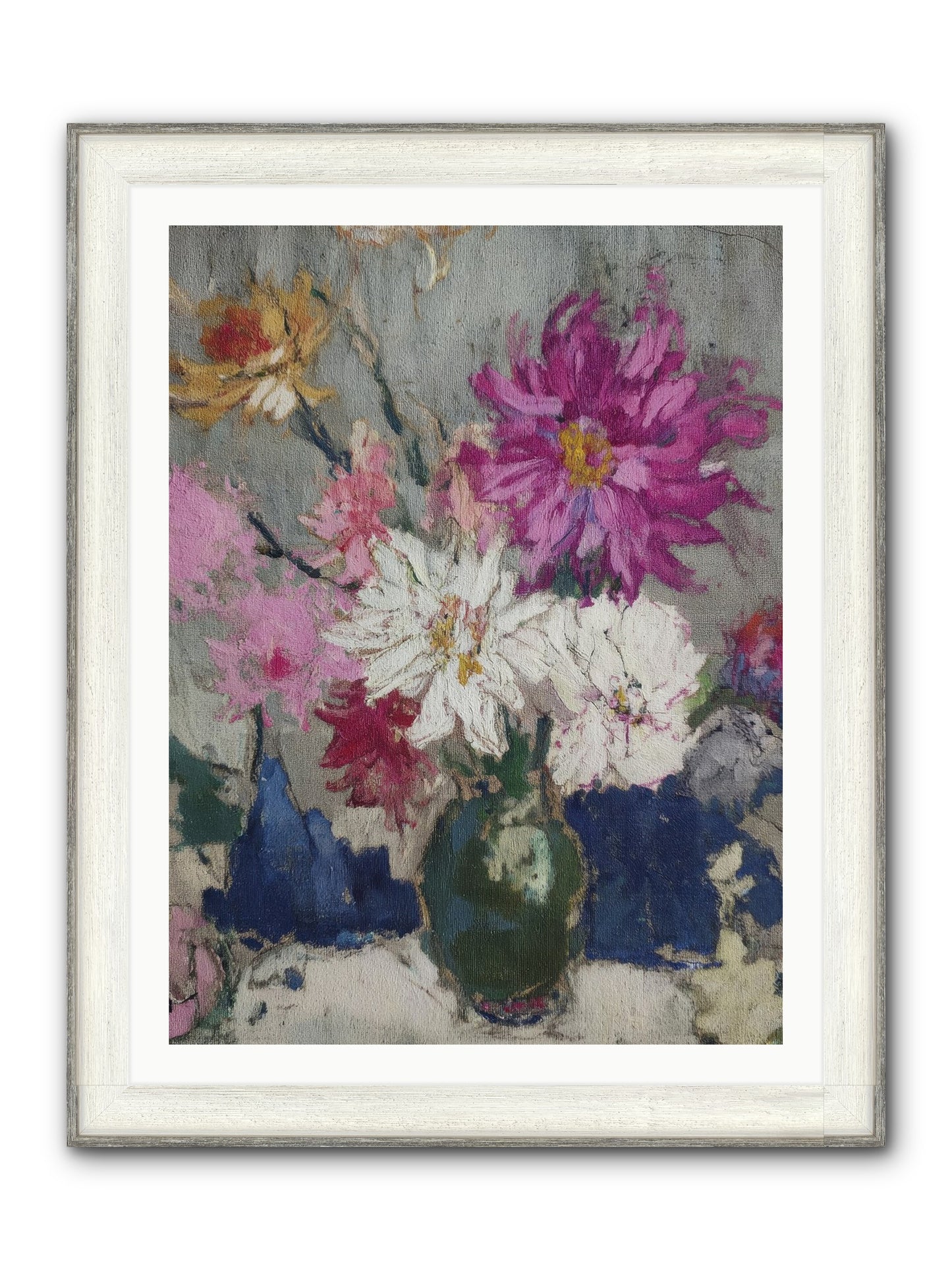 A Chronicle Of Blooming Framed Print - Driftwood White 30x40