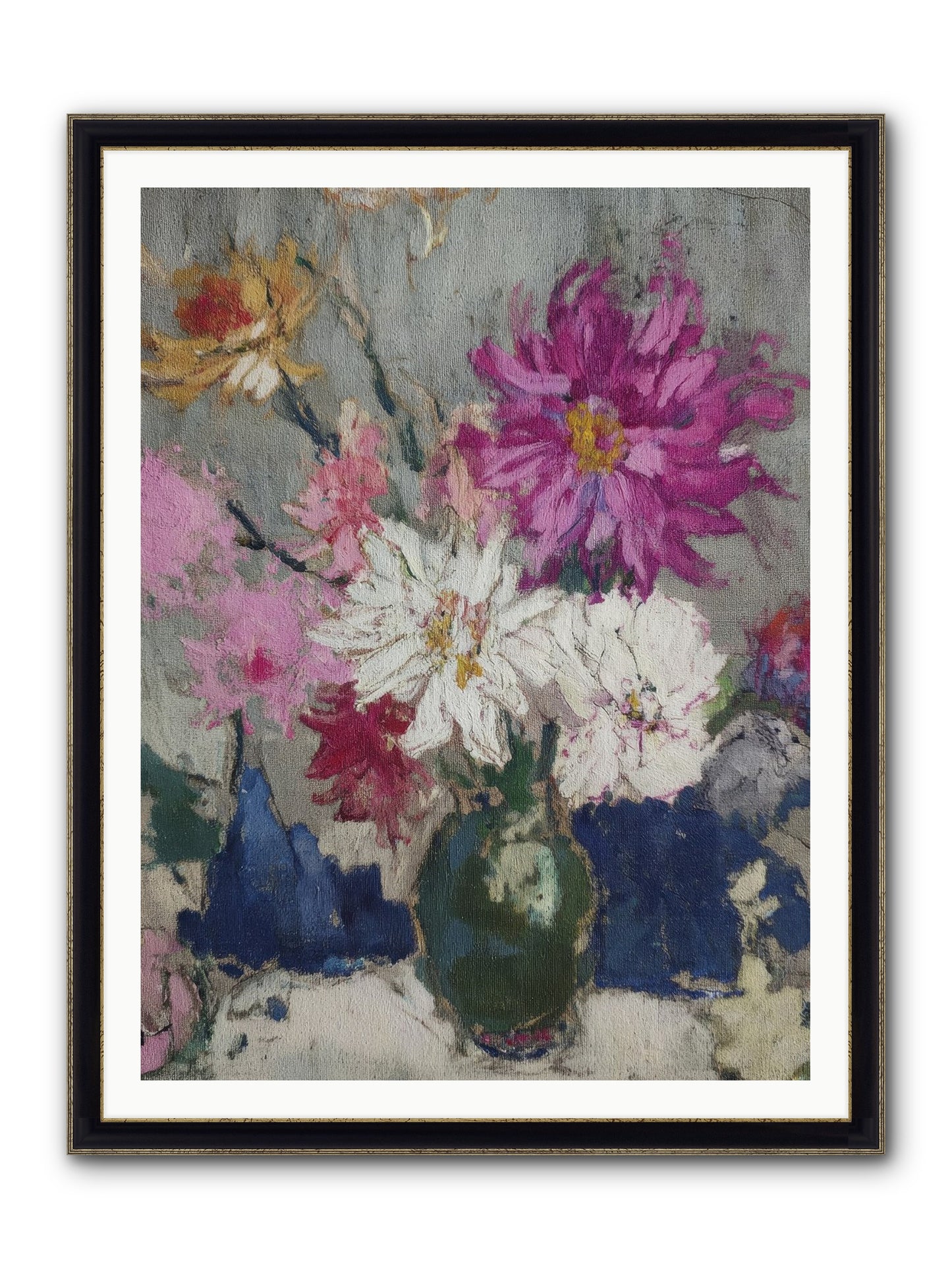 A Chronicle Of Blooming Framed Print - Black & Gold 36x48