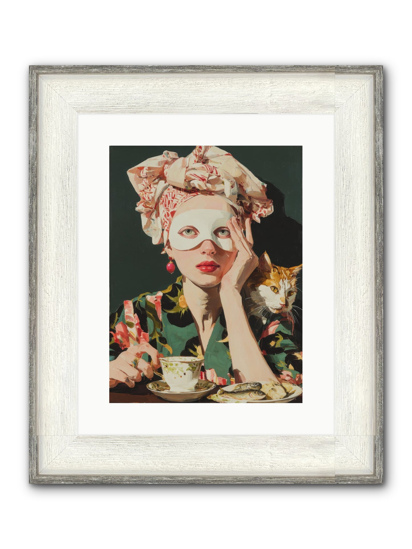 A Confession In Gold Ink Framed Print - Driftwood White 12x16