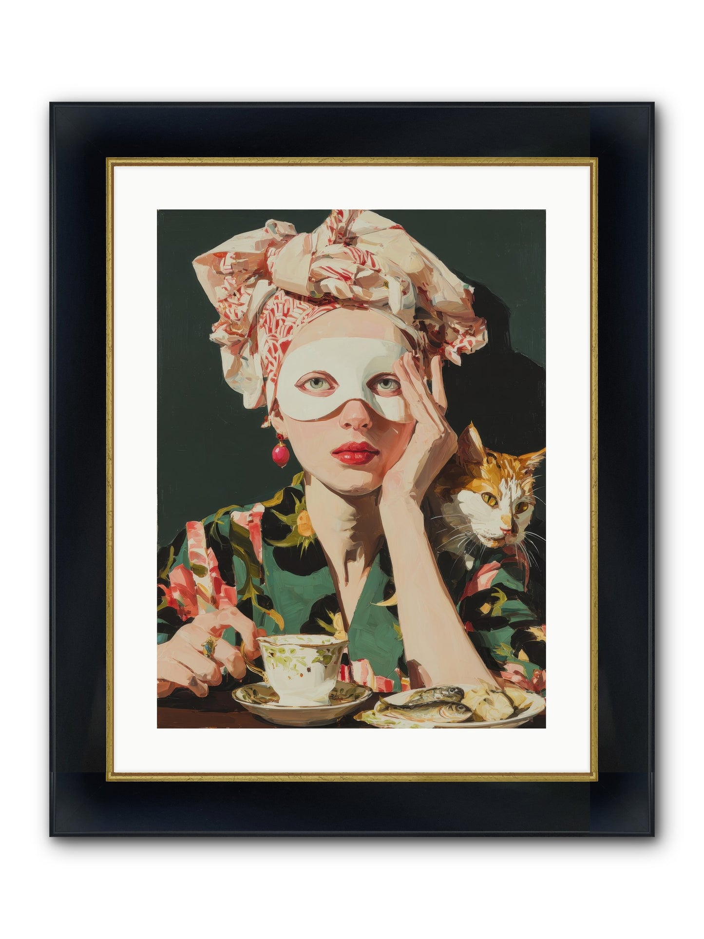 A Confession In Gold Ink Framed Print - Wide Black w/Gold 18x24