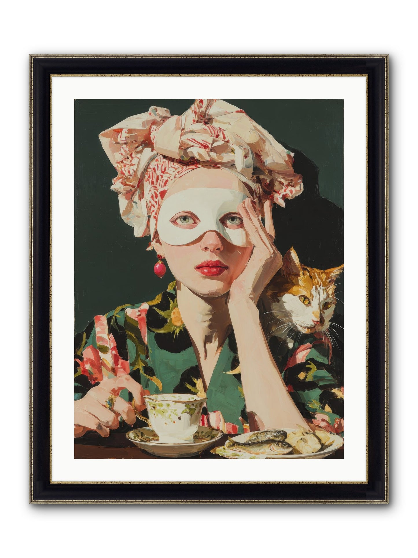 A Confession In Gold Ink Framed Print - Black & Gold 24x32