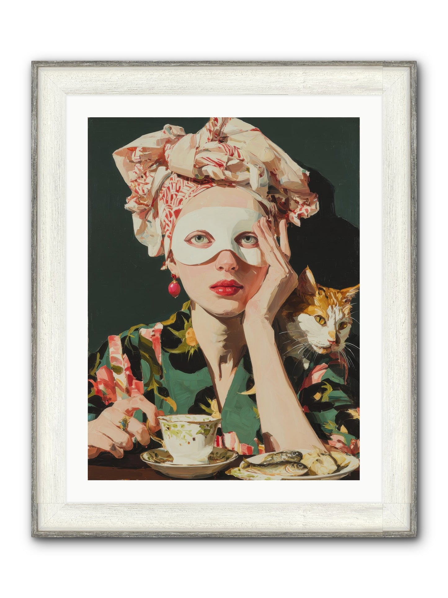 A Confession In Gold Ink Framed Print - Driftwood White 24x32