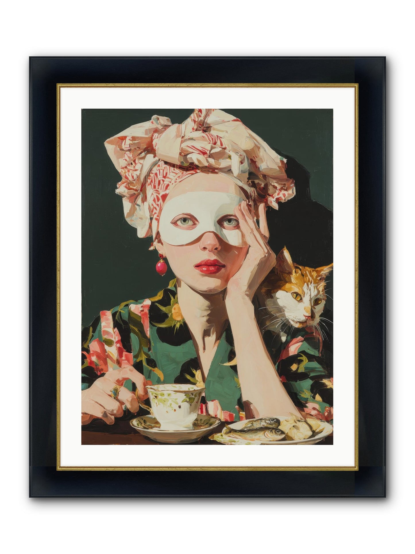 A Confession In Gold Ink Framed Print - Wide Black w/Gold 24x32