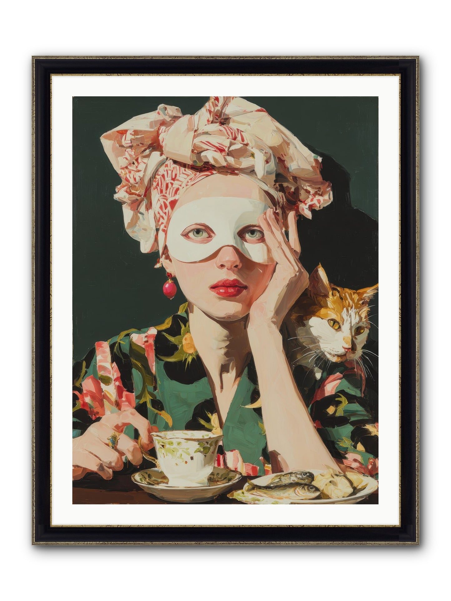 A Confession In Gold Ink Framed Print - Black & Gold 30x40