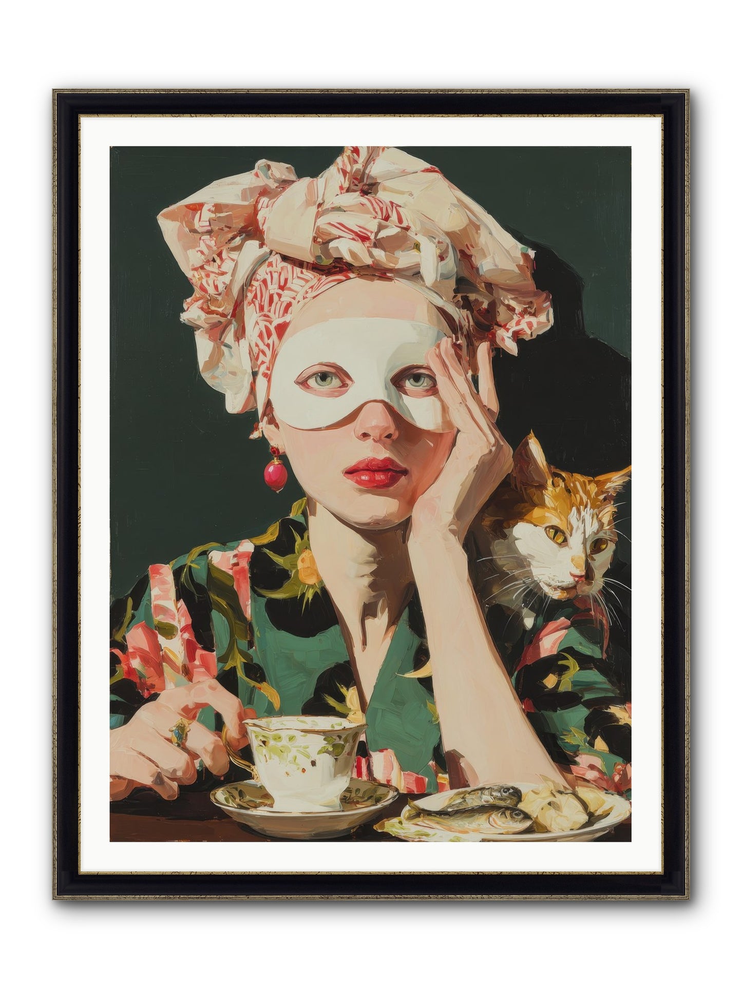 A Confession In Gold Ink Framed Print - Black & Gold 36x48