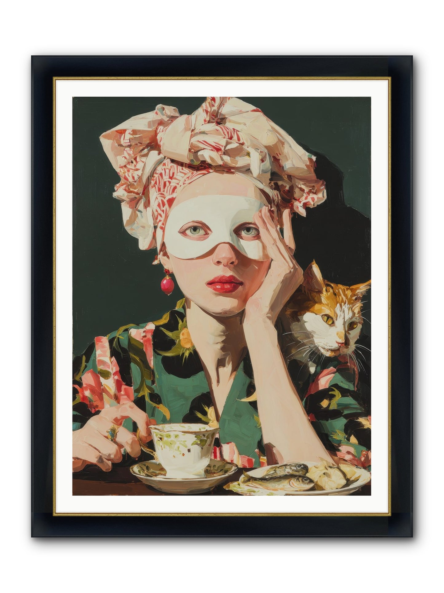 A Confession In Gold Ink Framed Print - Wide Black w/Gold 36x48