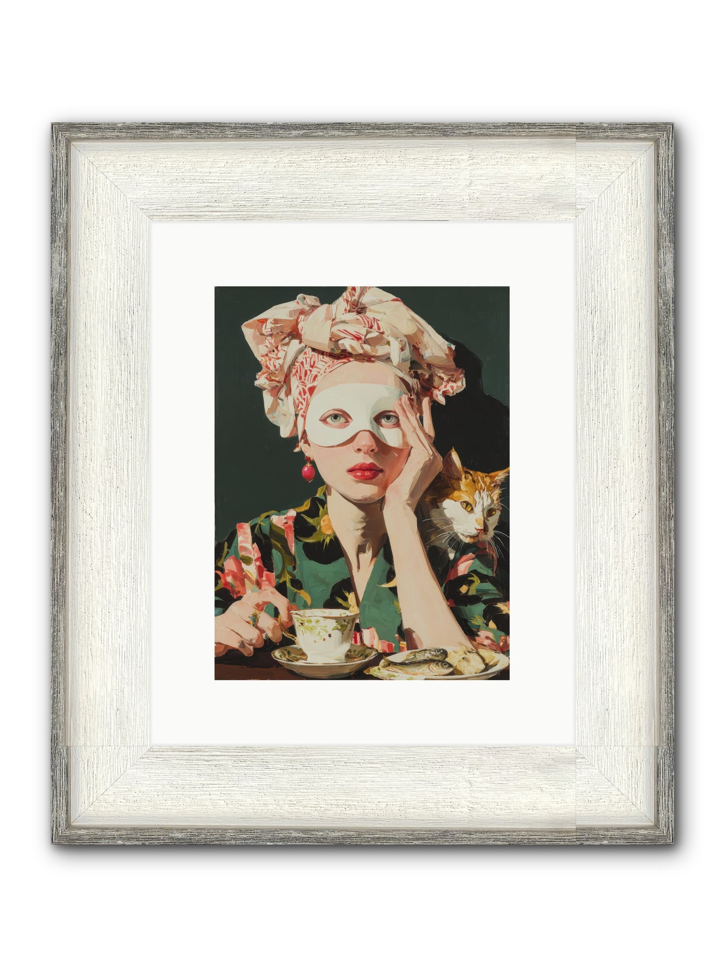 A Confession In Gold Ink Framed Print - Driftwood White 9x12