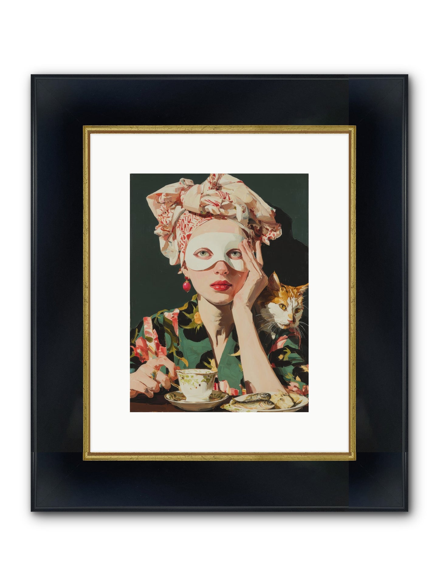 A Confession In Gold Ink Framed Print - Wide Black w/Gold 9x12