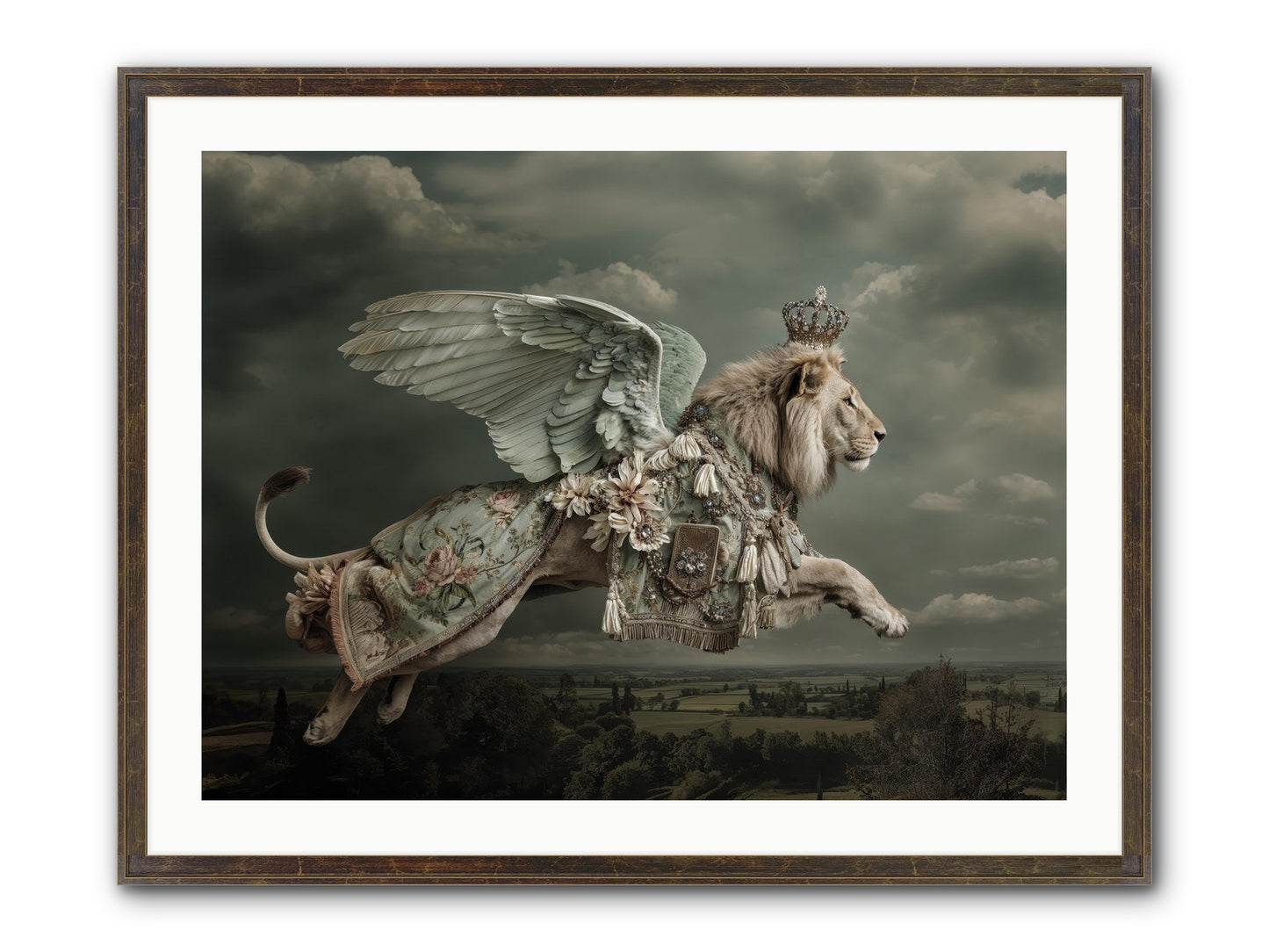 A Diary Left In Moonlight Framed Print - Slimwoods Black/Gold 32x24