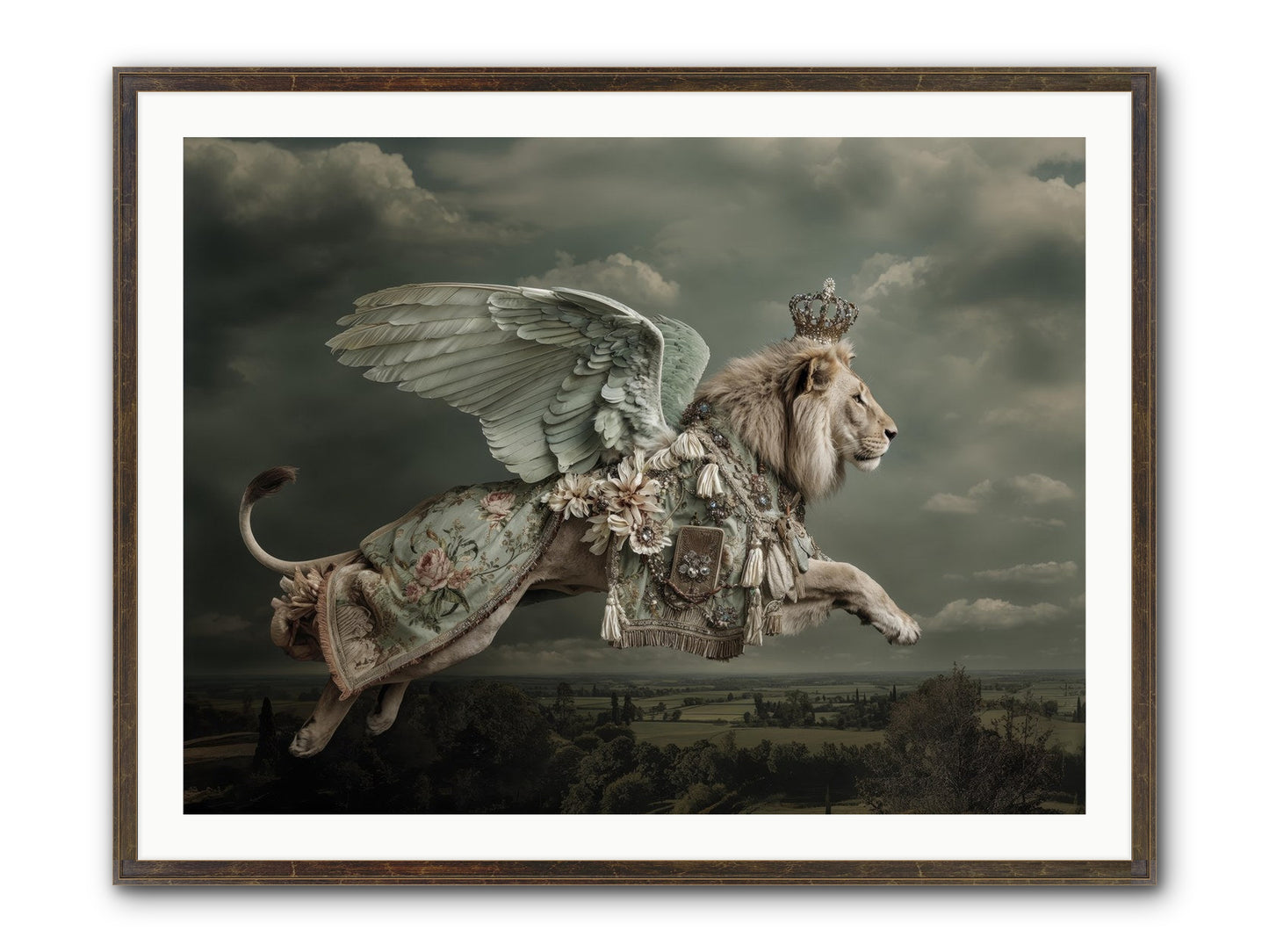 A Diary Left In Moonlight Framed Print - Slimwoods Black/Gold 40x30