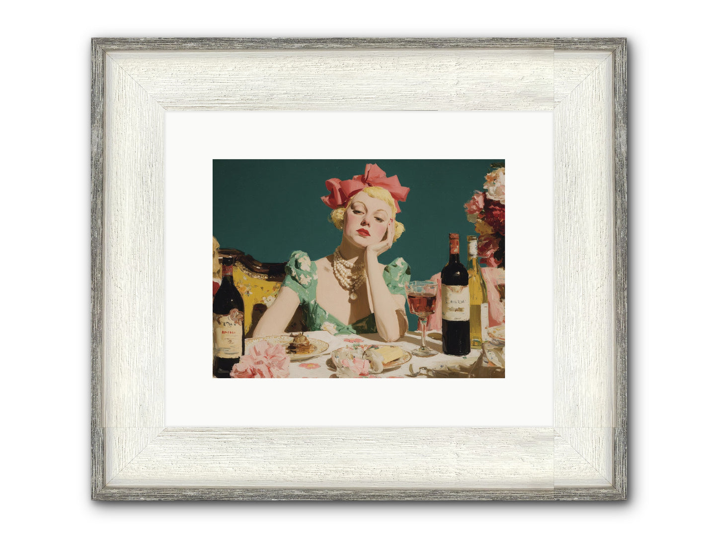 A Feast Made For One Framed Print - Driftwood White 12x9