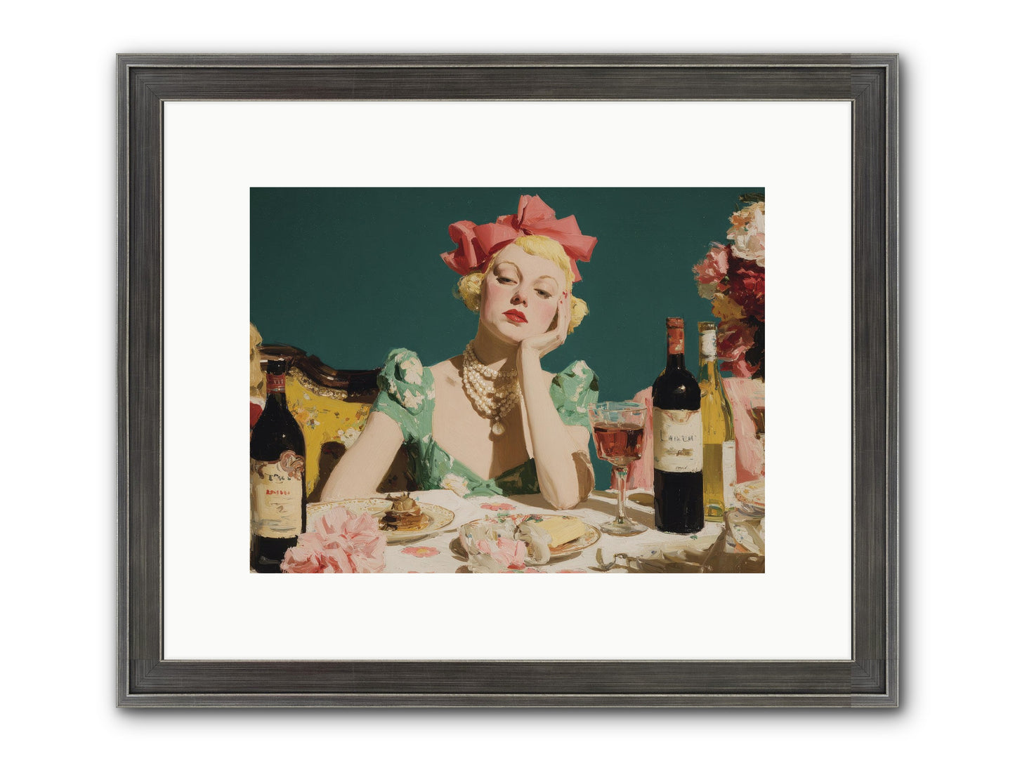 A Feast Made For One Framed Print - Slimwoods Black/Silver 12x9