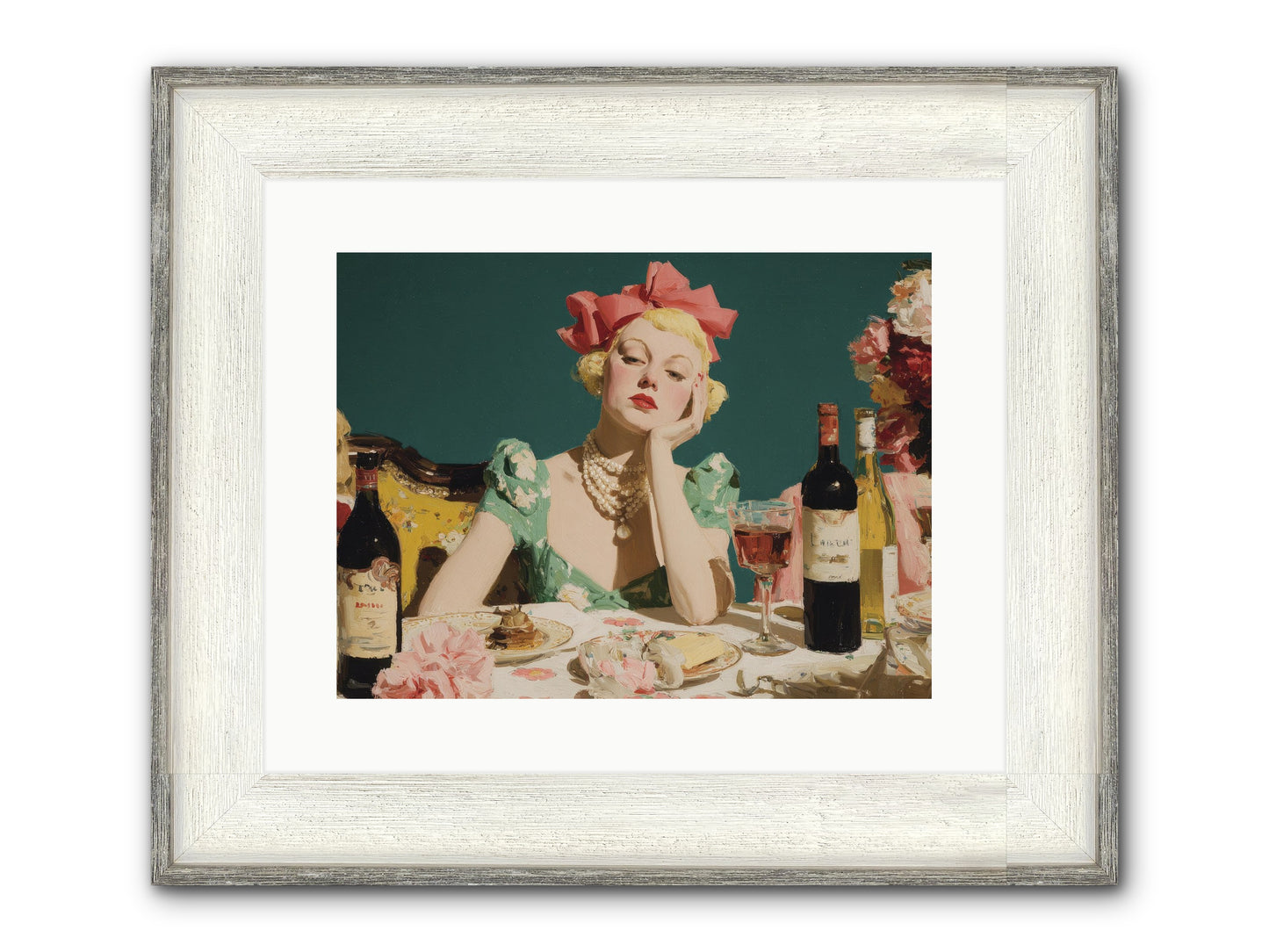 A Feast Made For One Framed Print - Driftwood White 16x12