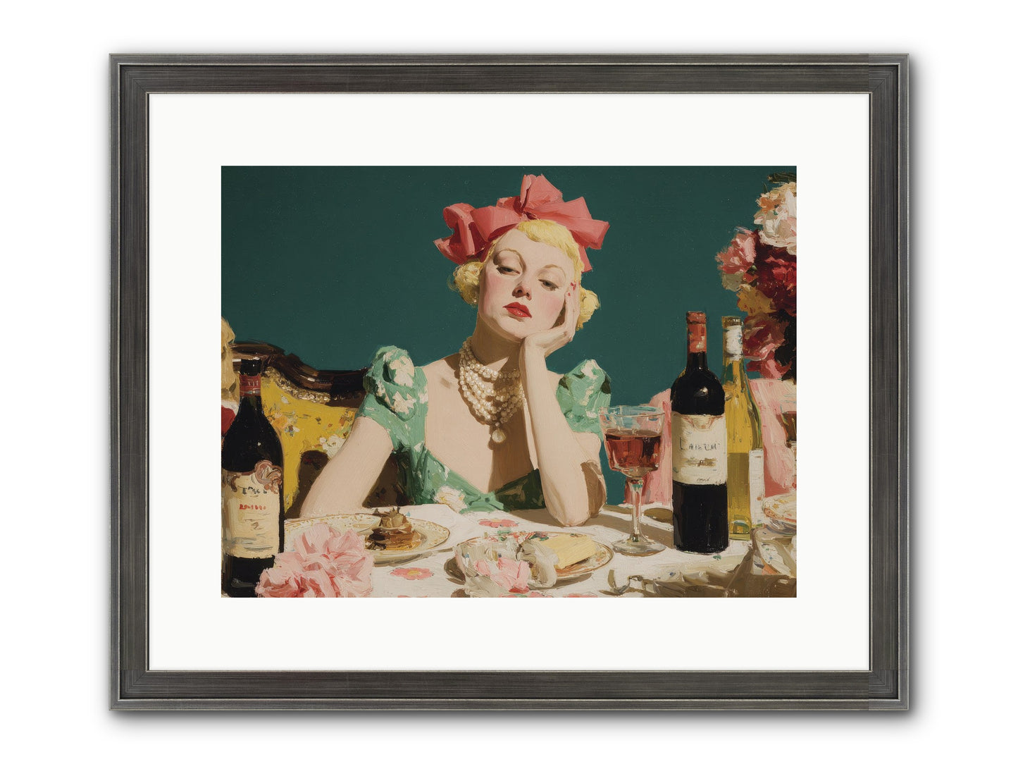 A Feast Made For One Framed Print - Slimwoods Black/Silver 16x12