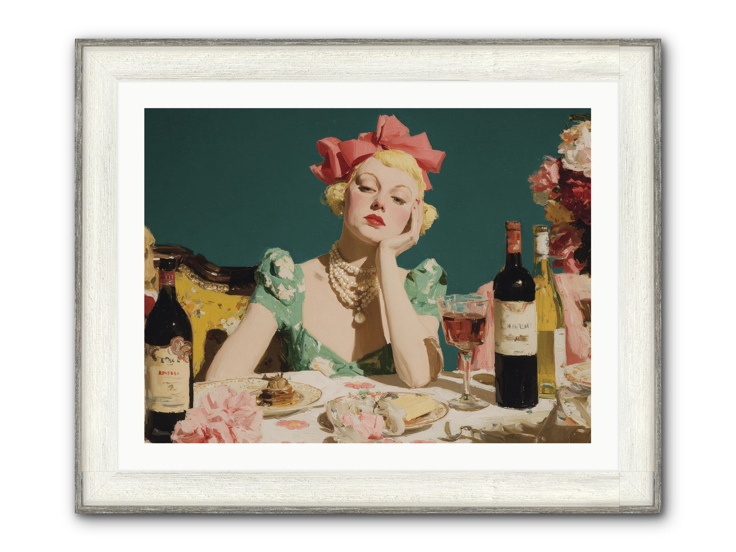A Feast Made For One Framed Print - Driftwood White 32x24