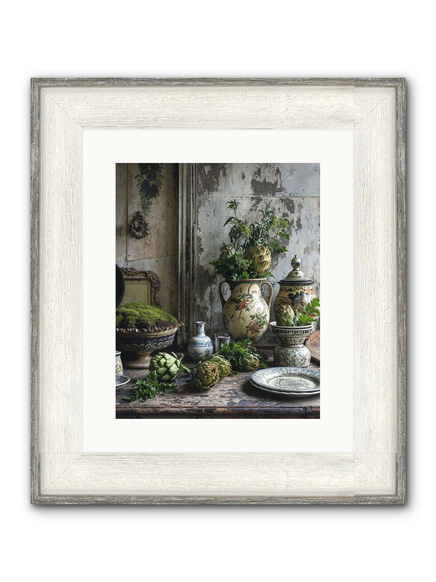 A Fine Collaboration Framed Print - Driftwood White 12x15