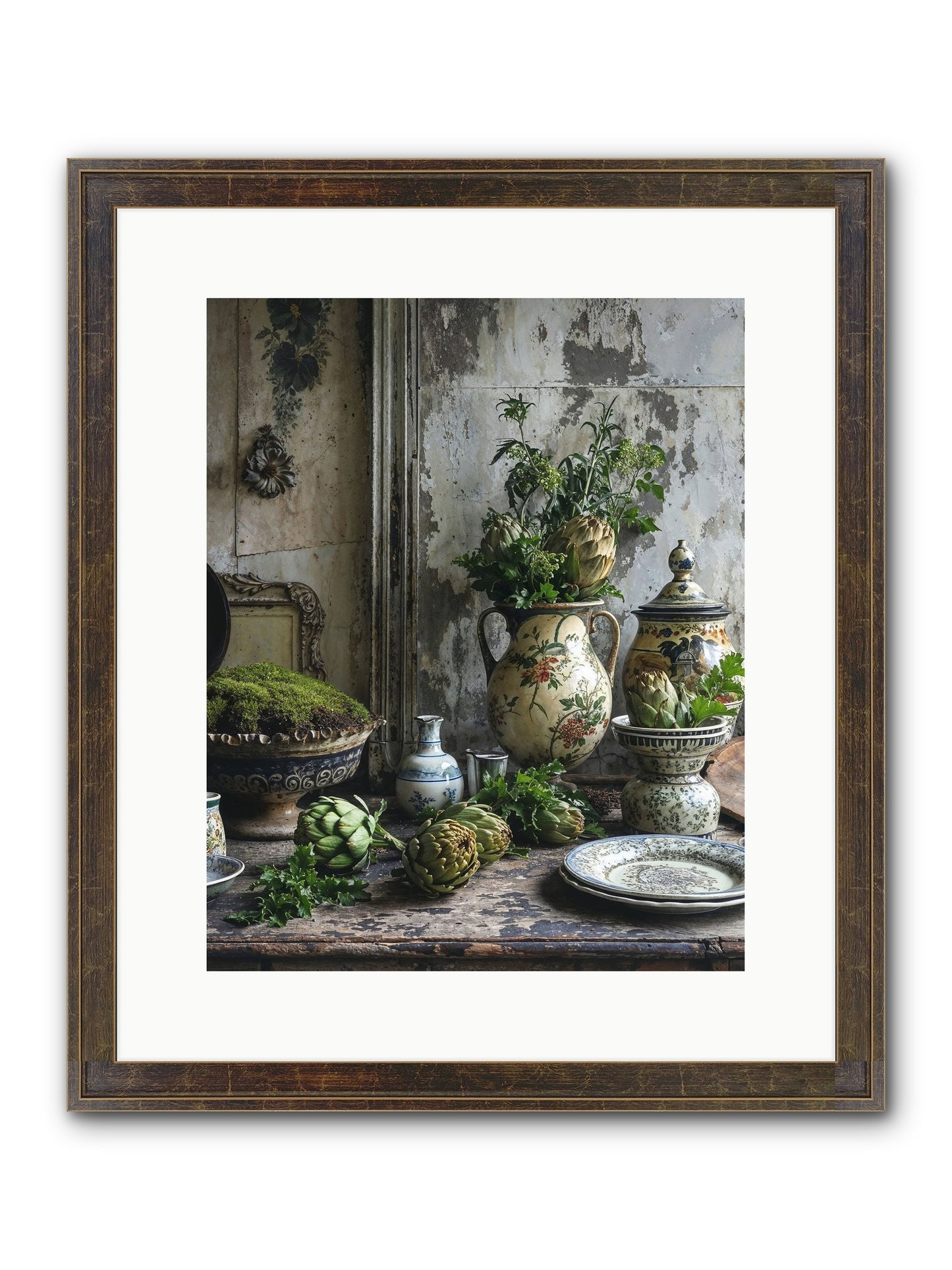 A Fine Collaboration Framed Print - Slimwoods Black/Gold 12x15