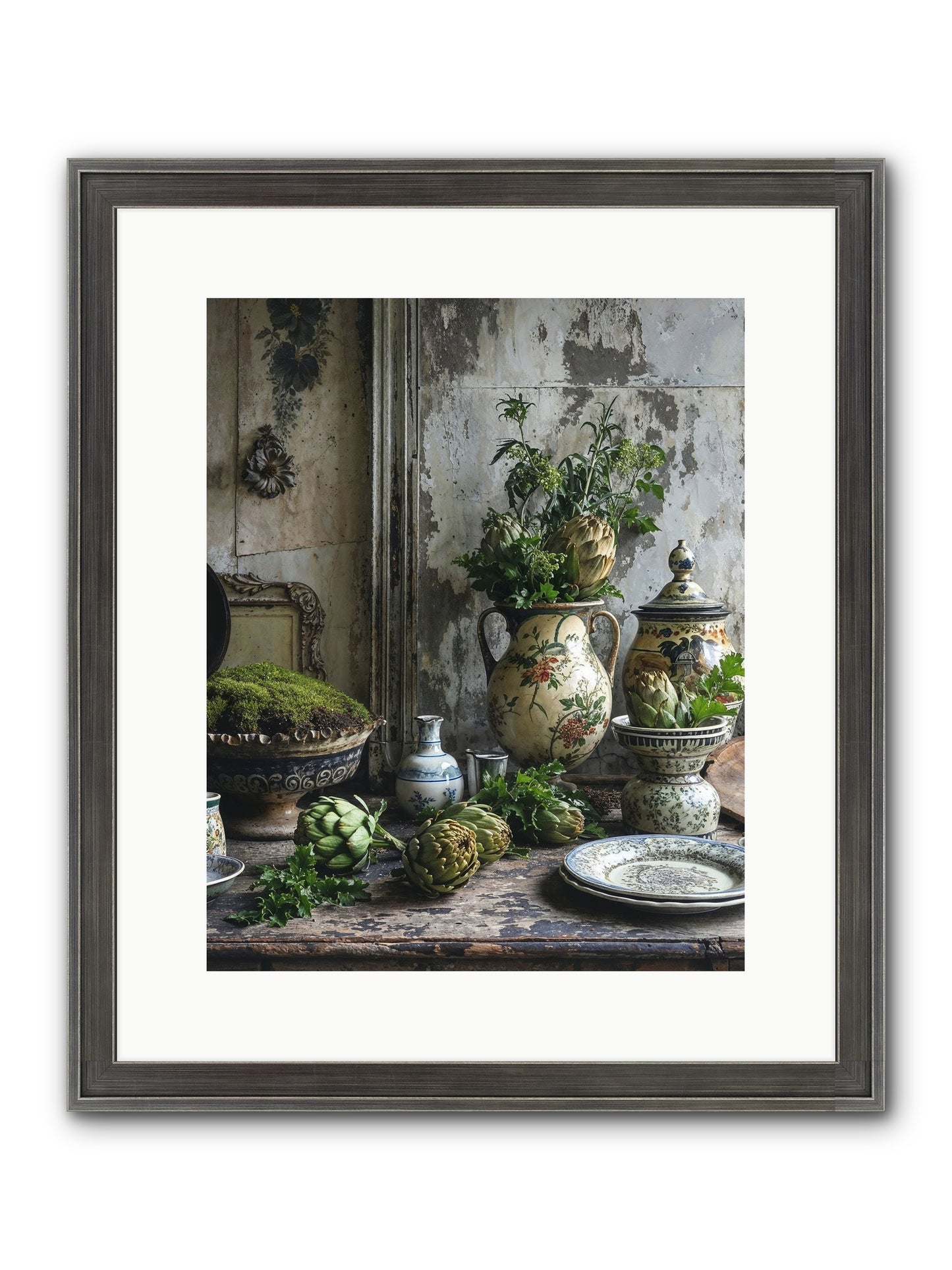 A Fine Collaboration Framed Print - Slimwoods Black/Silver 12x15