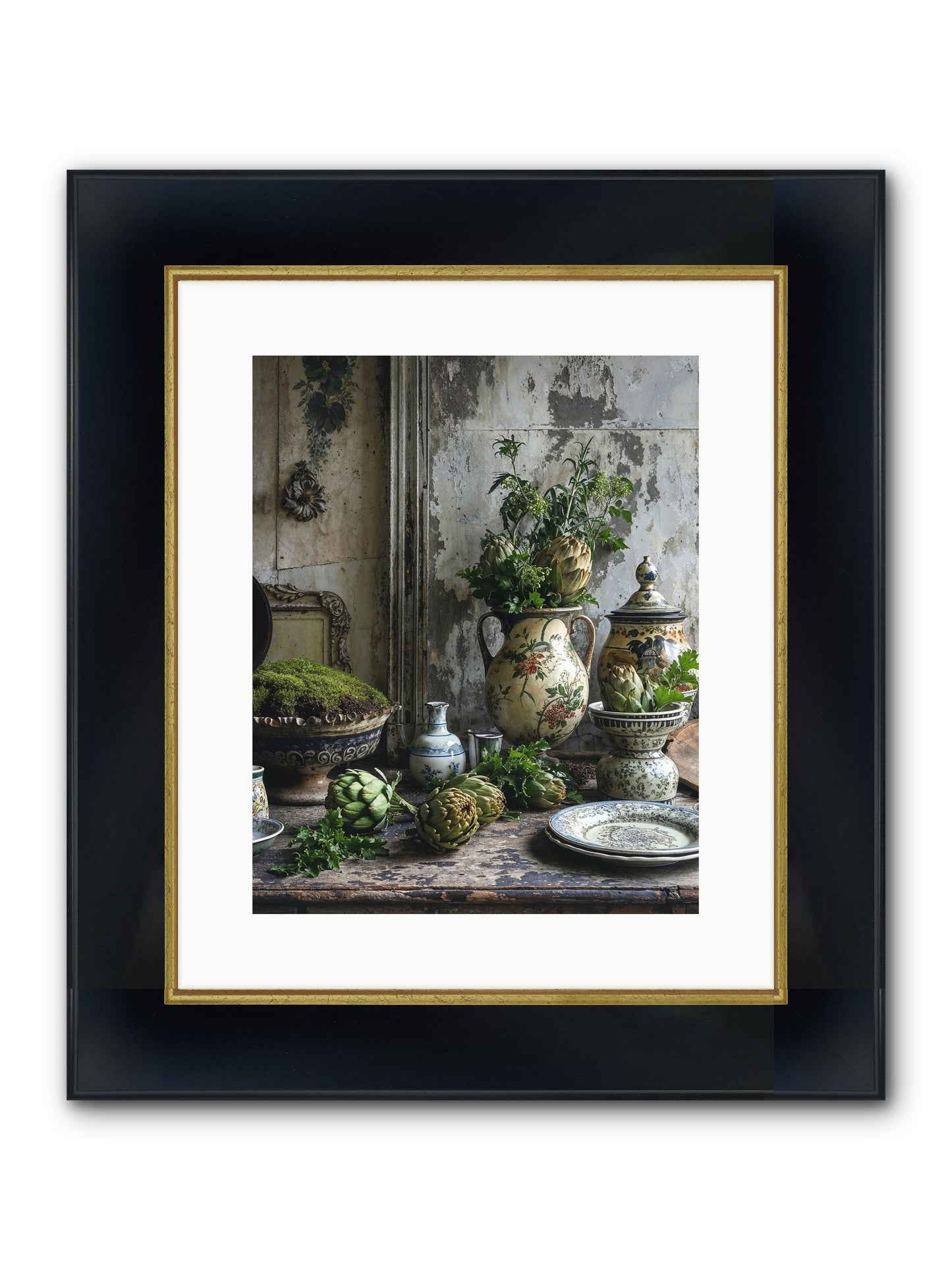 A Fine Collaboration Framed Print - Wide Black w/Gold 12x15