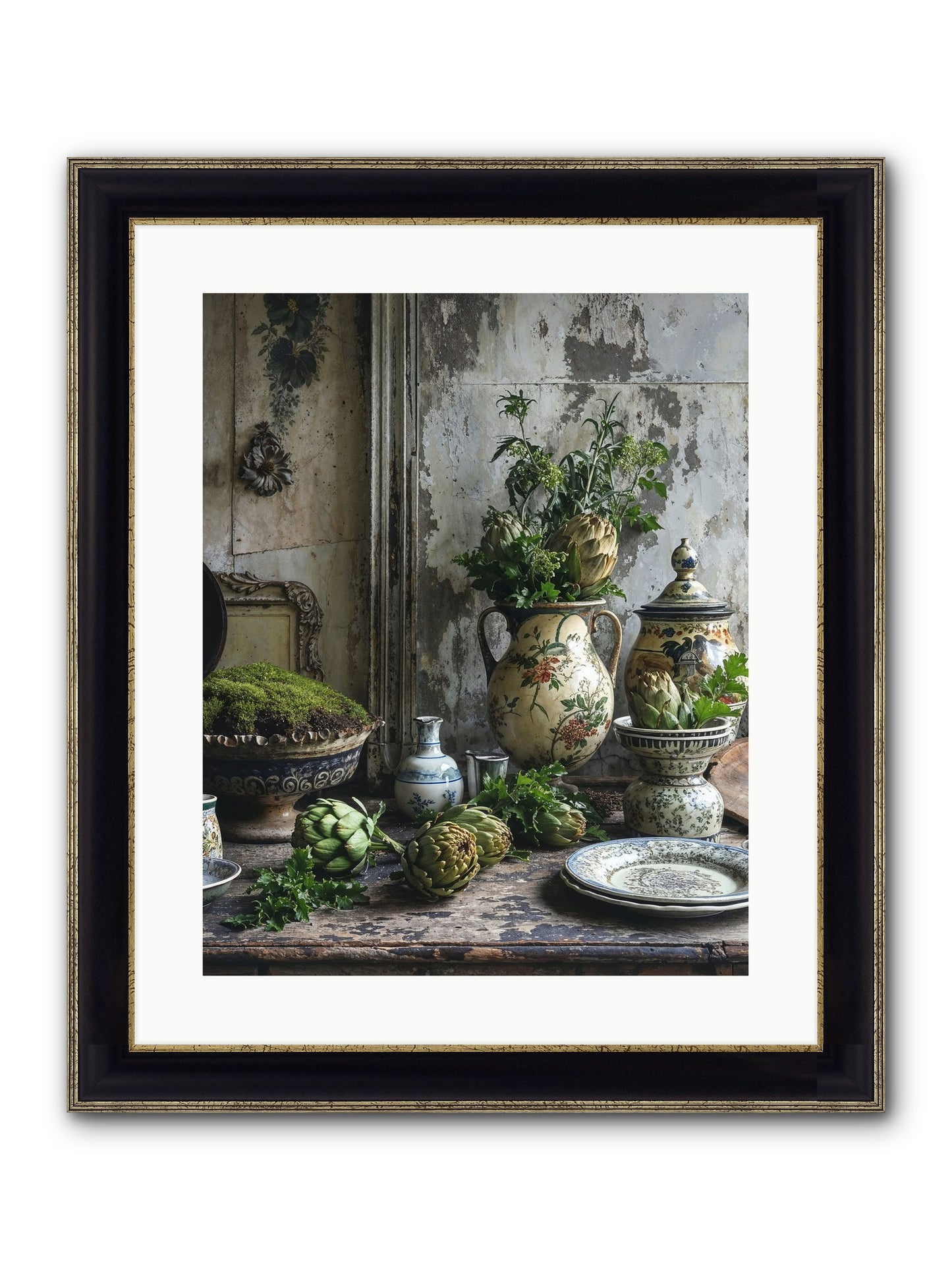 A Fine Collaboration Framed Print - Black & Gold 16x20