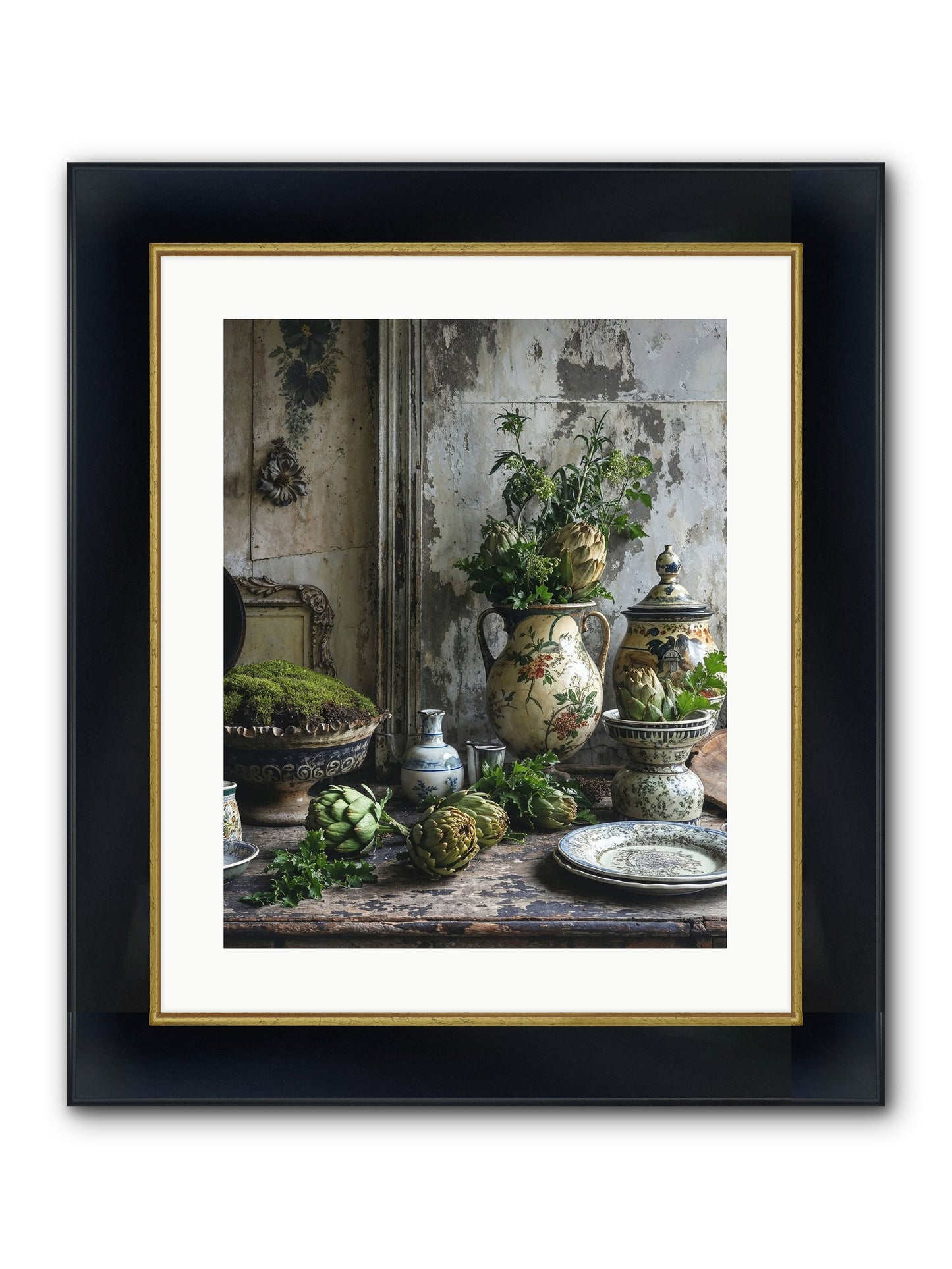 A Fine Collaboration Framed Print - Wide Black w/Gold 16x20