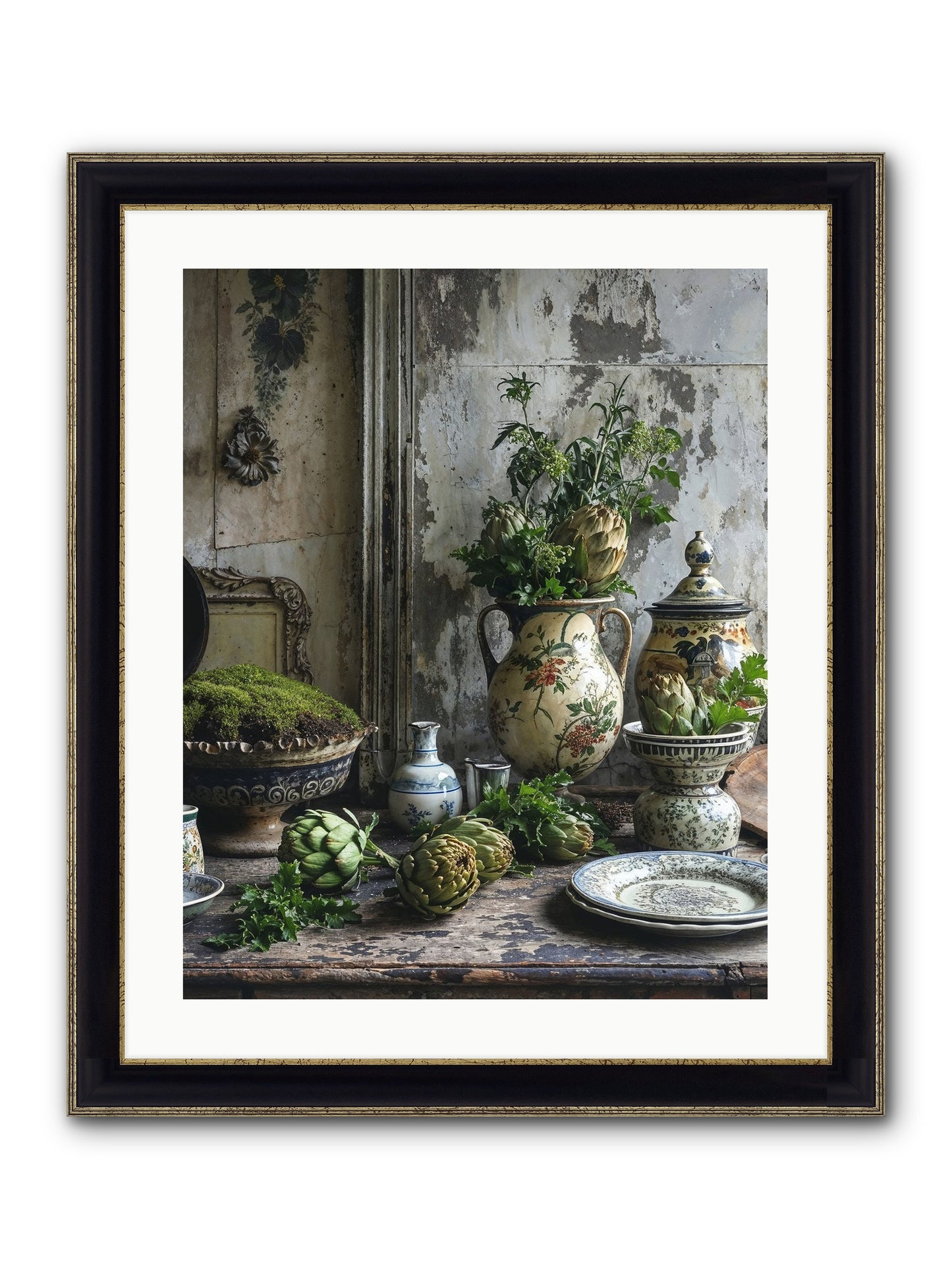 A Fine Collaboration Framed Print - Black & Gold 20x25