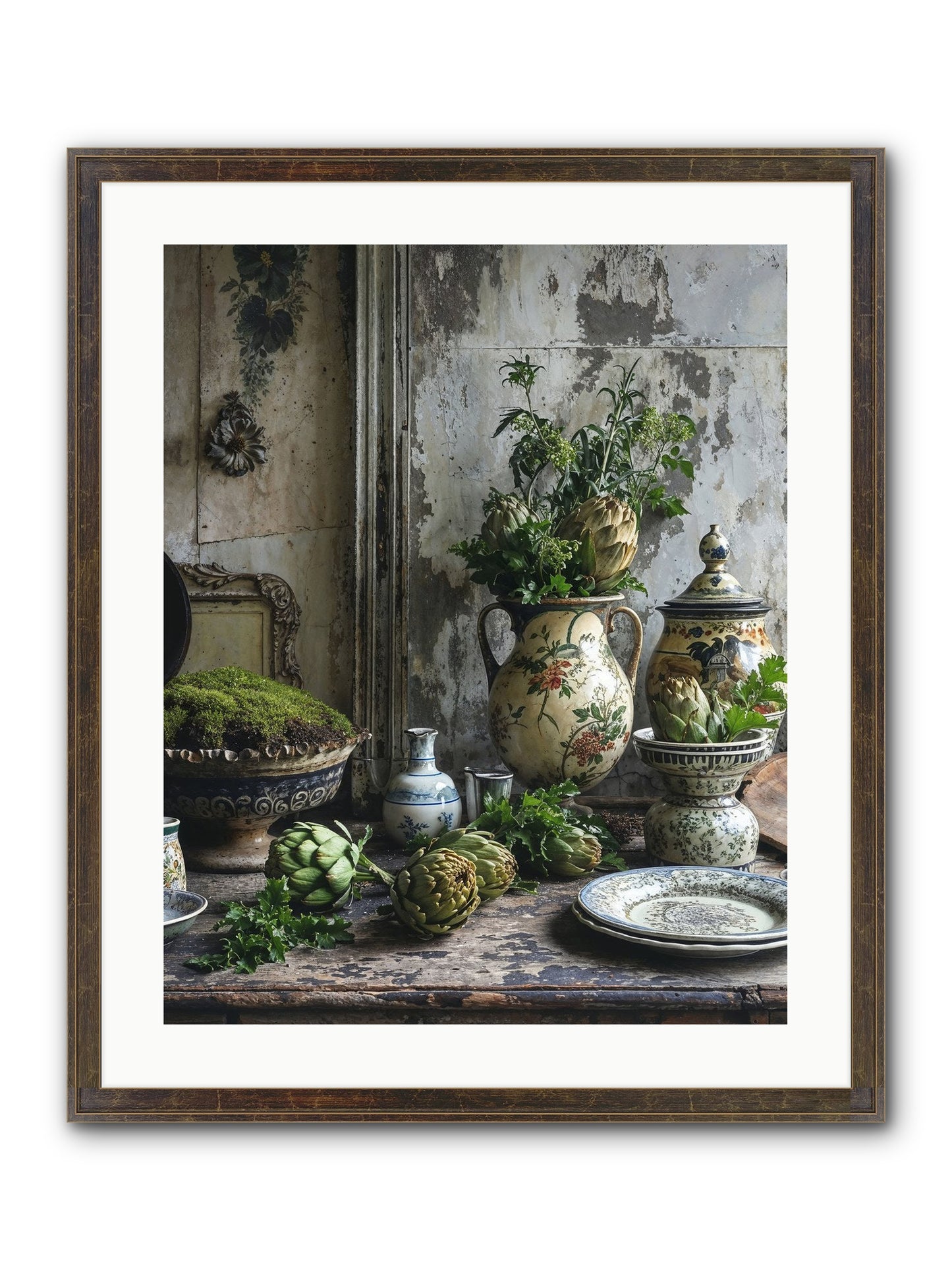 A Fine Collaboration Framed Print - Slimwoods Black/Gold 20x25