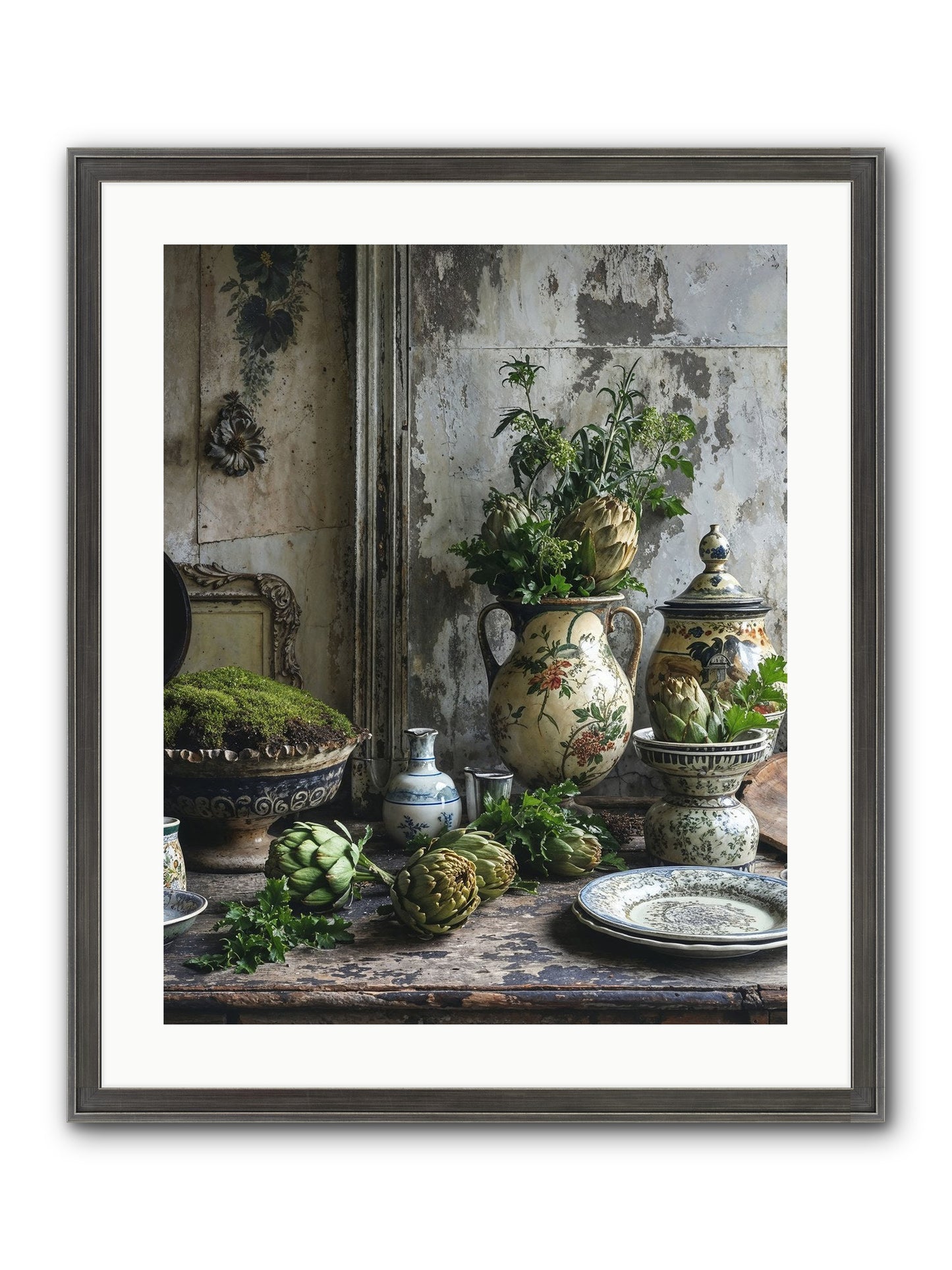 A Fine Collaboration Framed Print - Slimwoods Black/Silver 20x25