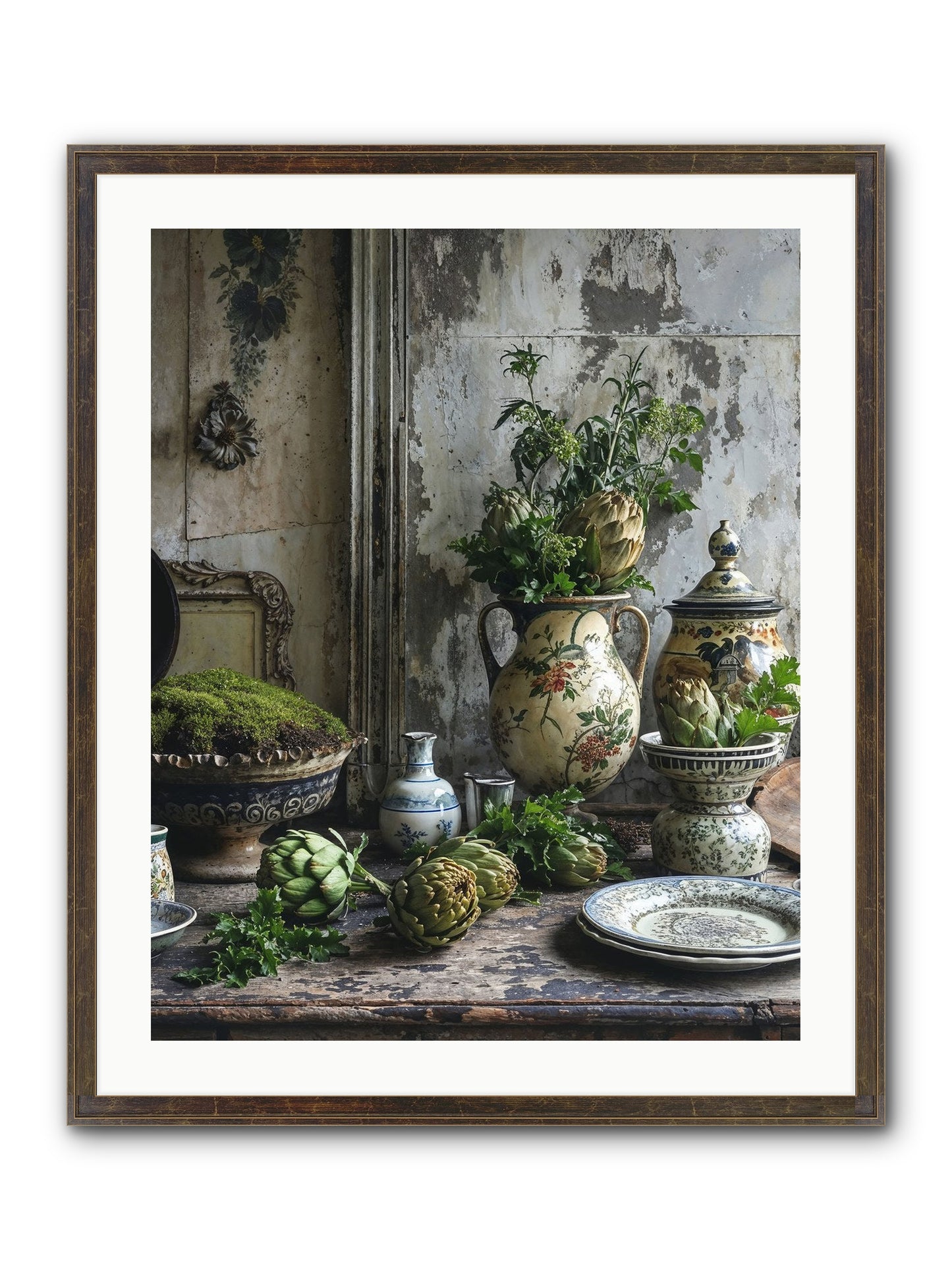 A Fine Collaboration Framed Print - Slimwoods Black/Gold 24x30