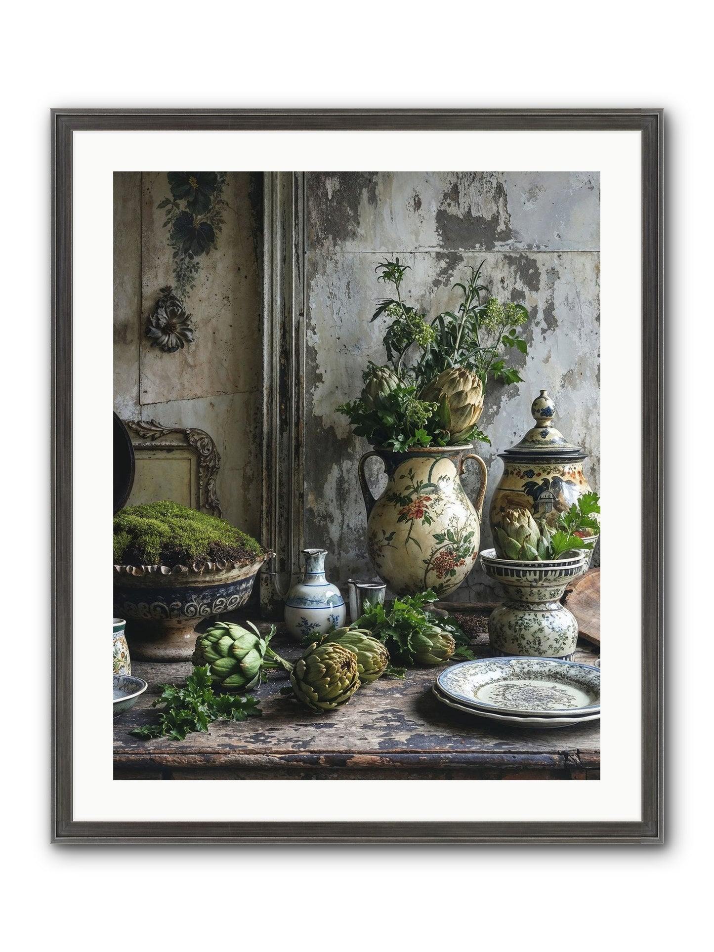 A Fine Collaboration Framed Print - Slimwoods Black/Silver 24x30