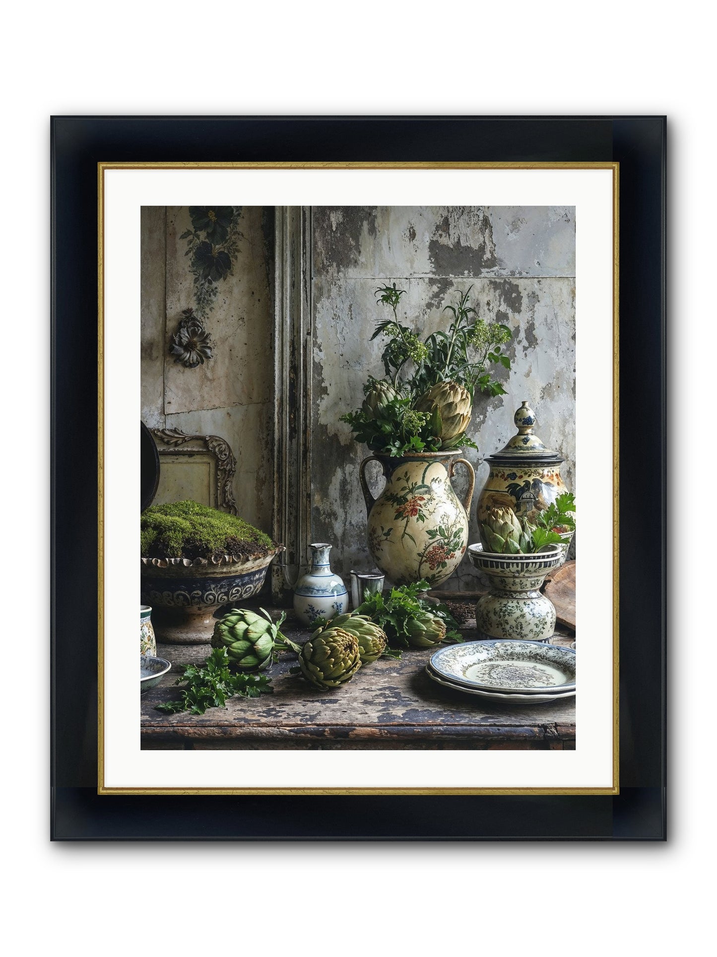 A Fine Collaboration Framed Print - Wide Black w/Gold 24x30