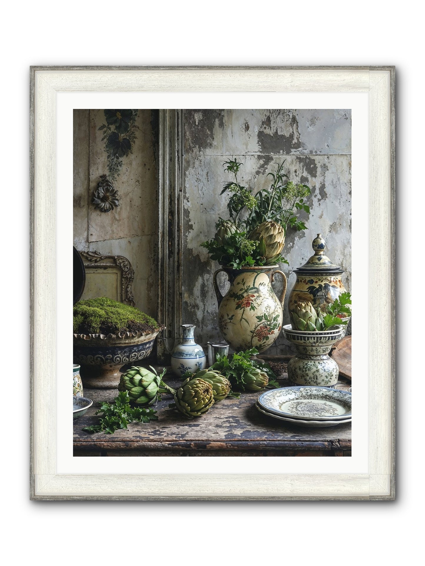 A Fine Collaboration Framed Print - Driftwood White 32x40