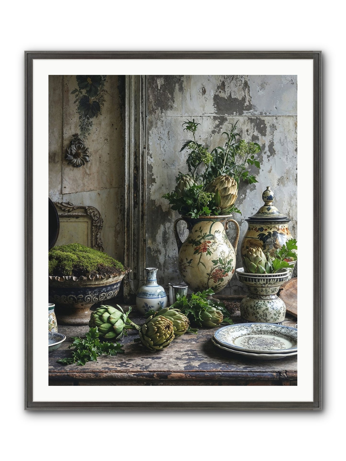 A Fine Collaboration Framed Print - Slimwoods Black/Silver 32x40
