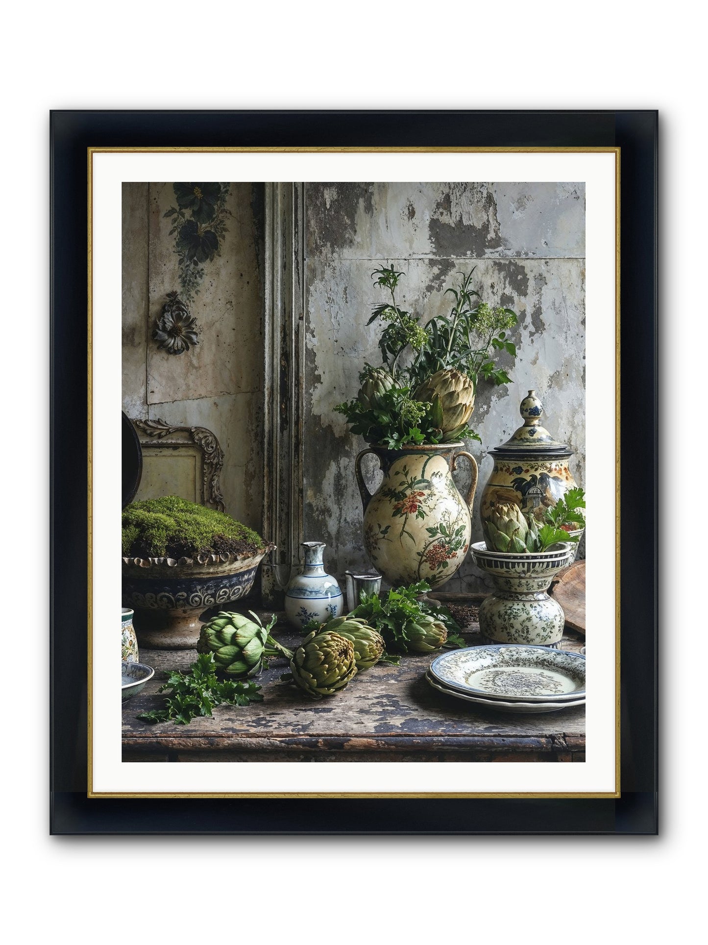 A Fine Collaboration Framed Print - Wide Black w/Gold 32x40