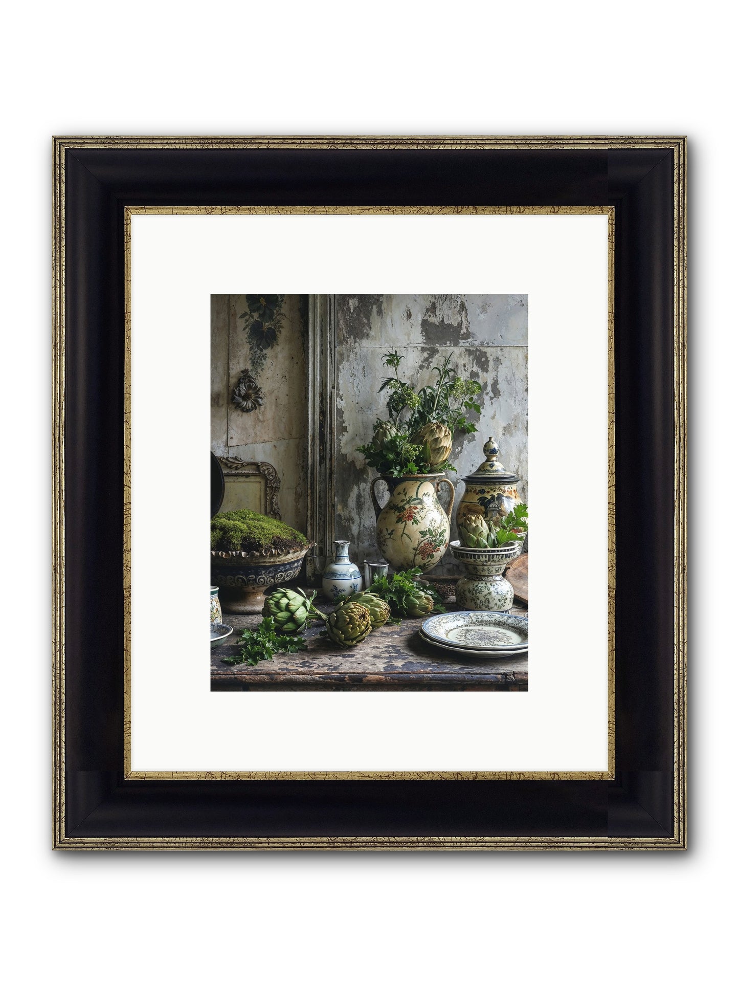 A Fine Collaboration Framed Print - Black & Gold 8x10