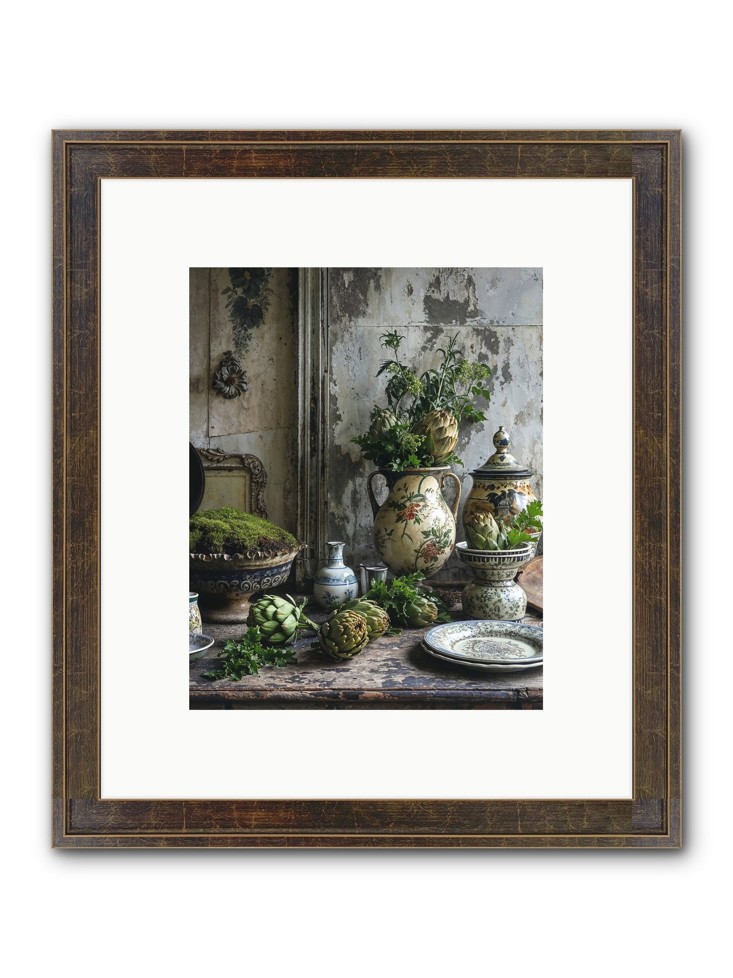 A Fine Collaboration Framed Print - Slimwoods Black/Gold 8x10