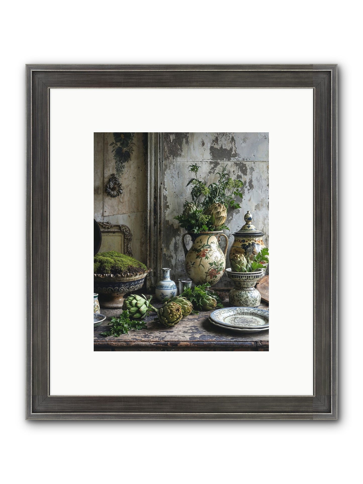 A Fine Collaboration Framed Print - Slimwoods Black/Silver 8x10