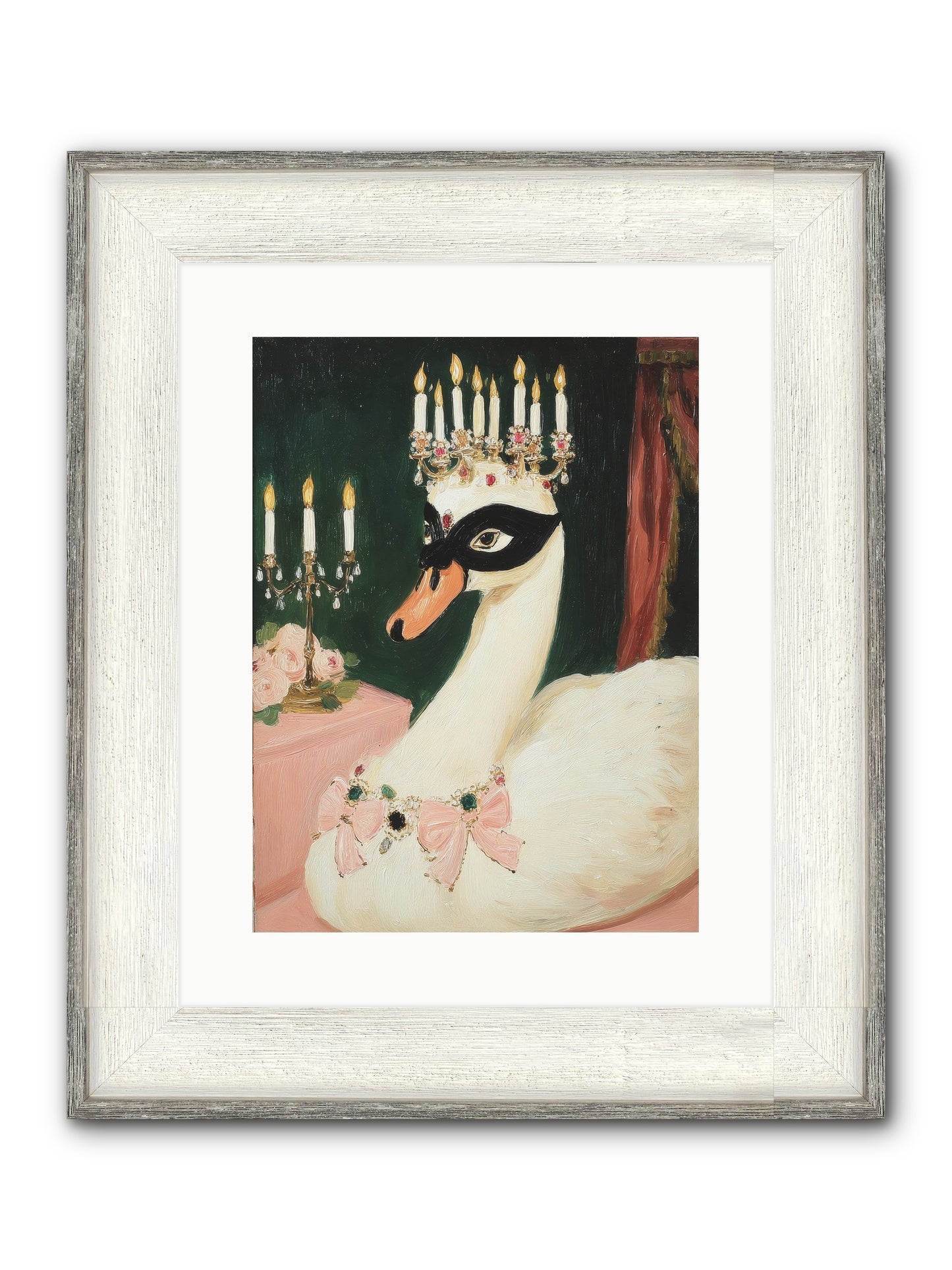 A Flutter Of Delight Framed Print - Driftwood White 12x16