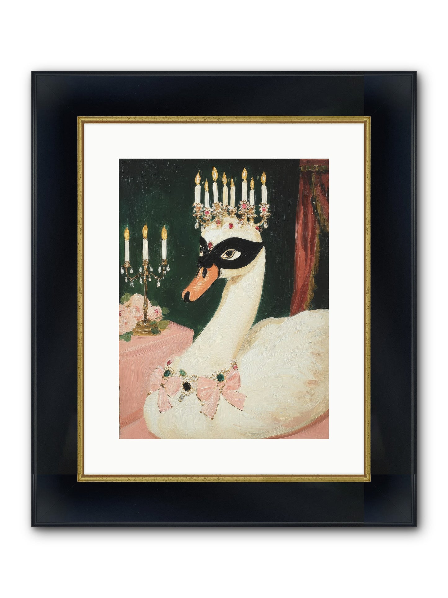 A Flutter Of Delight Framed Print - Wide Black w/Gold 12x16