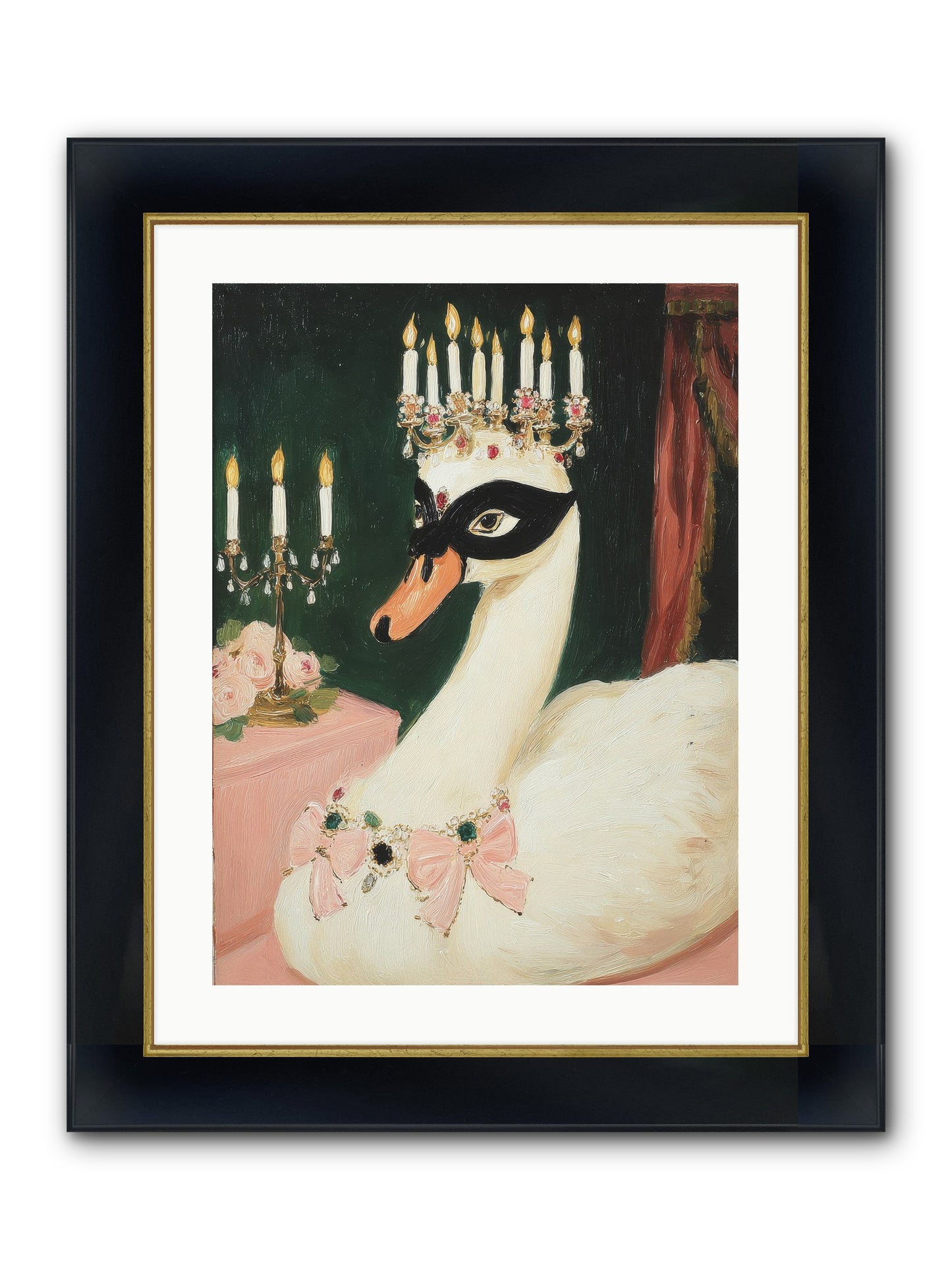 A Flutter Of Delight Framed Print - Wide Black w/Gold 18x24