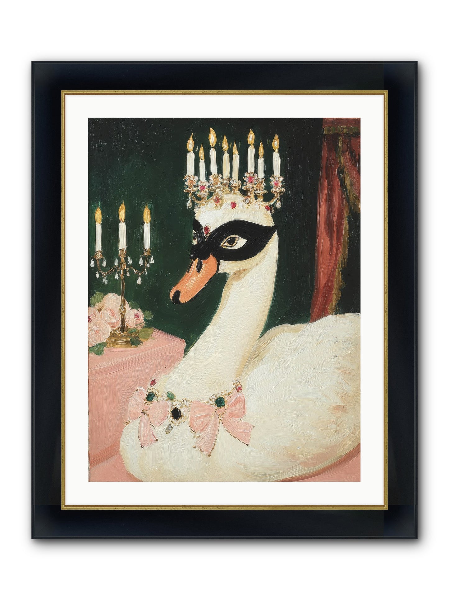 A Flutter Of Delight Framed Print - Wide Black w/Gold 24x32
