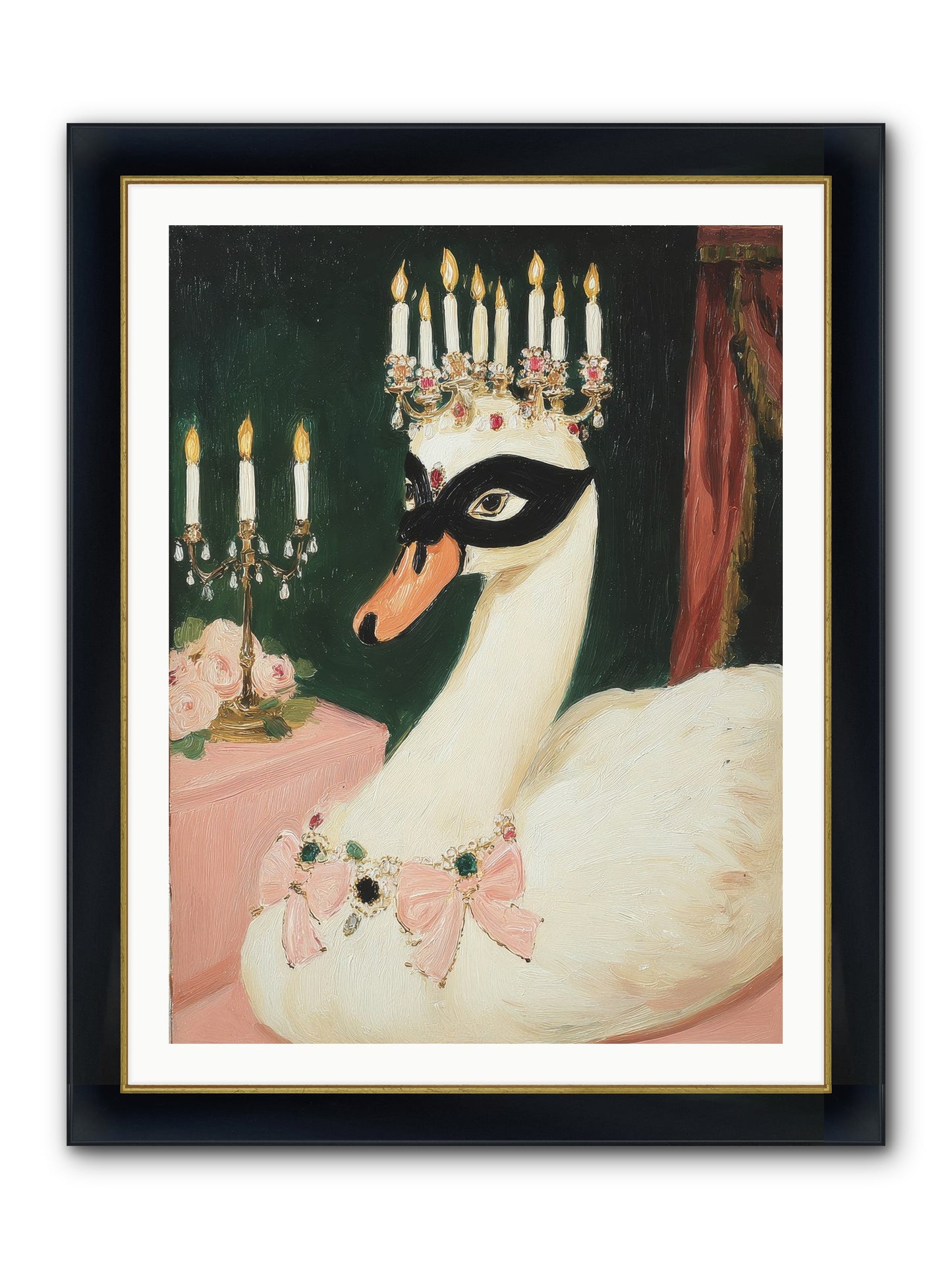 A Flutter Of Delight Framed Print - Wide Black w/Gold 30x40