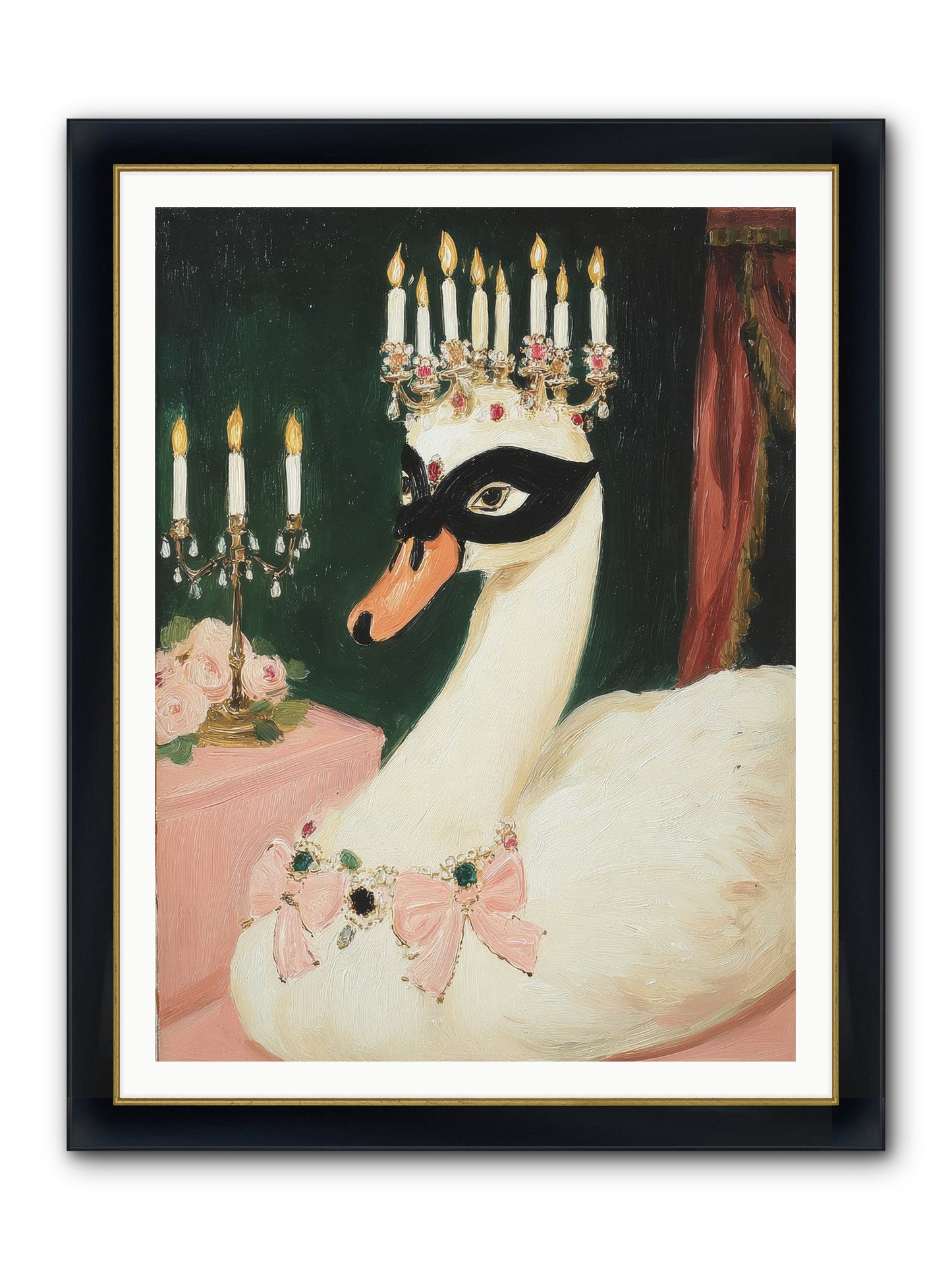 A Flutter Of Delight Framed Print - Wide Black w/Gold 36x48